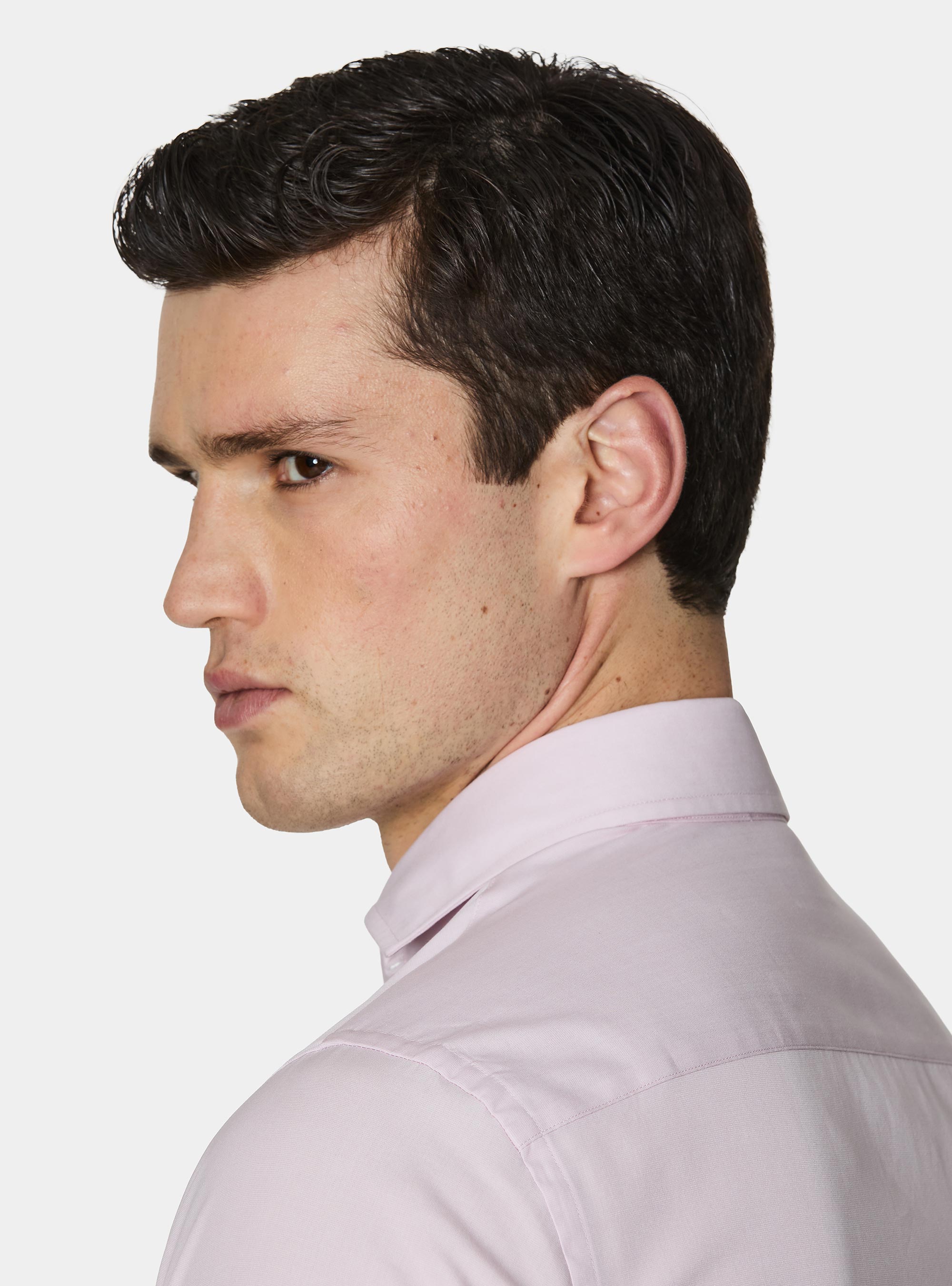Camisa de algod&oacute;n fil a fil, ROSA