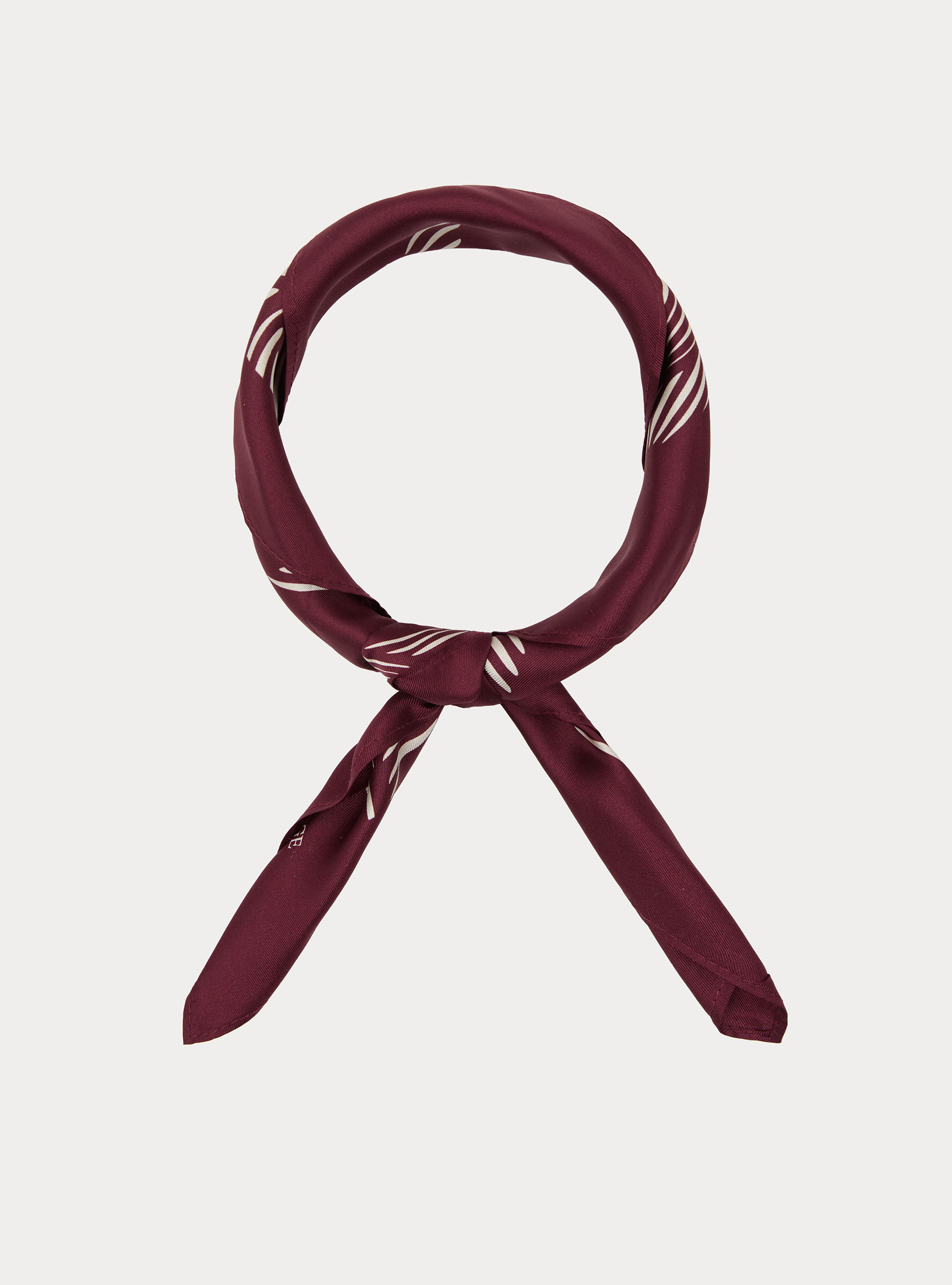 Seidentuch mit geometrischem Muster, BORDEAUX 0311C