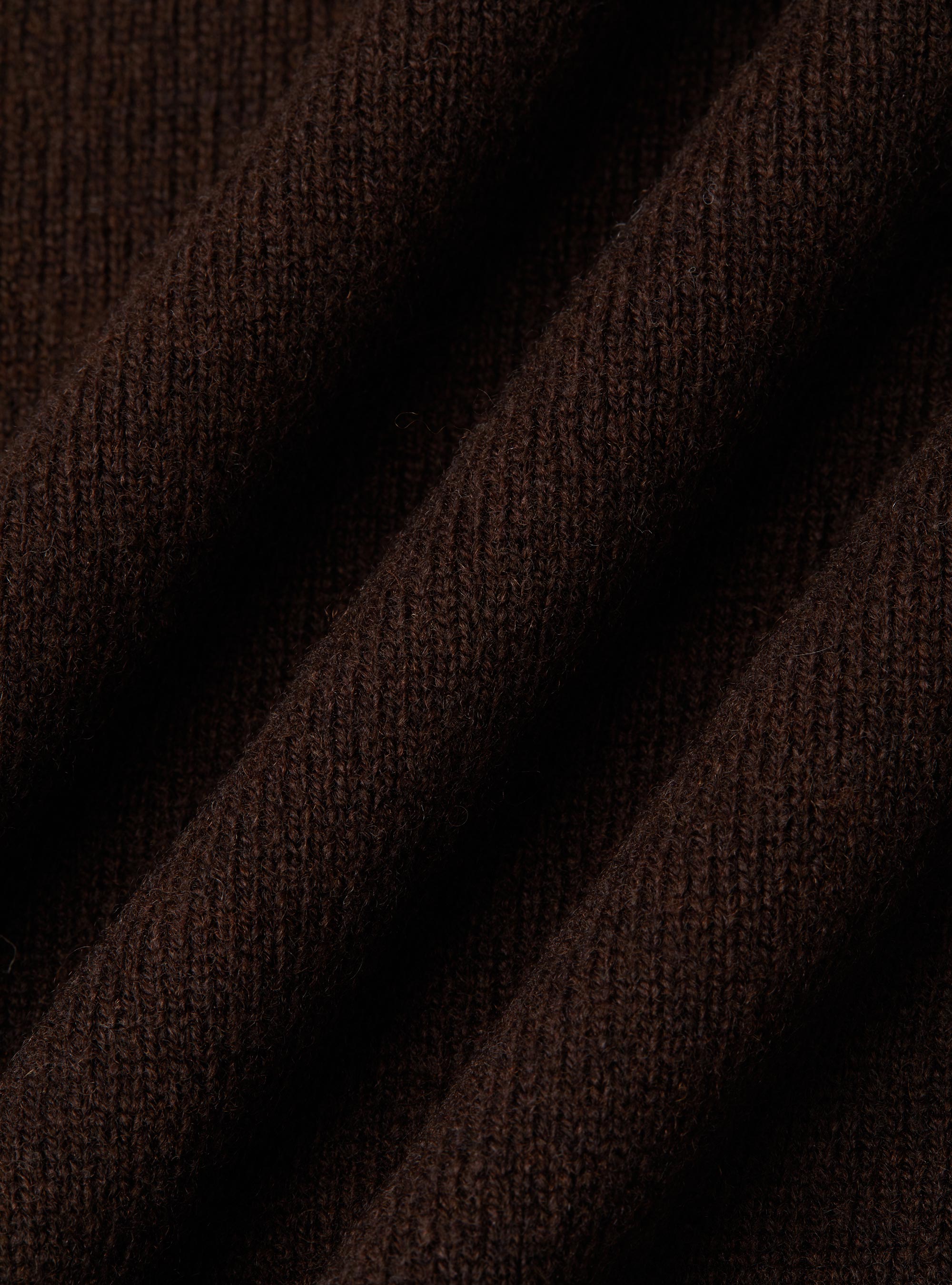 Wool and cashmere knitted polo, BROWN