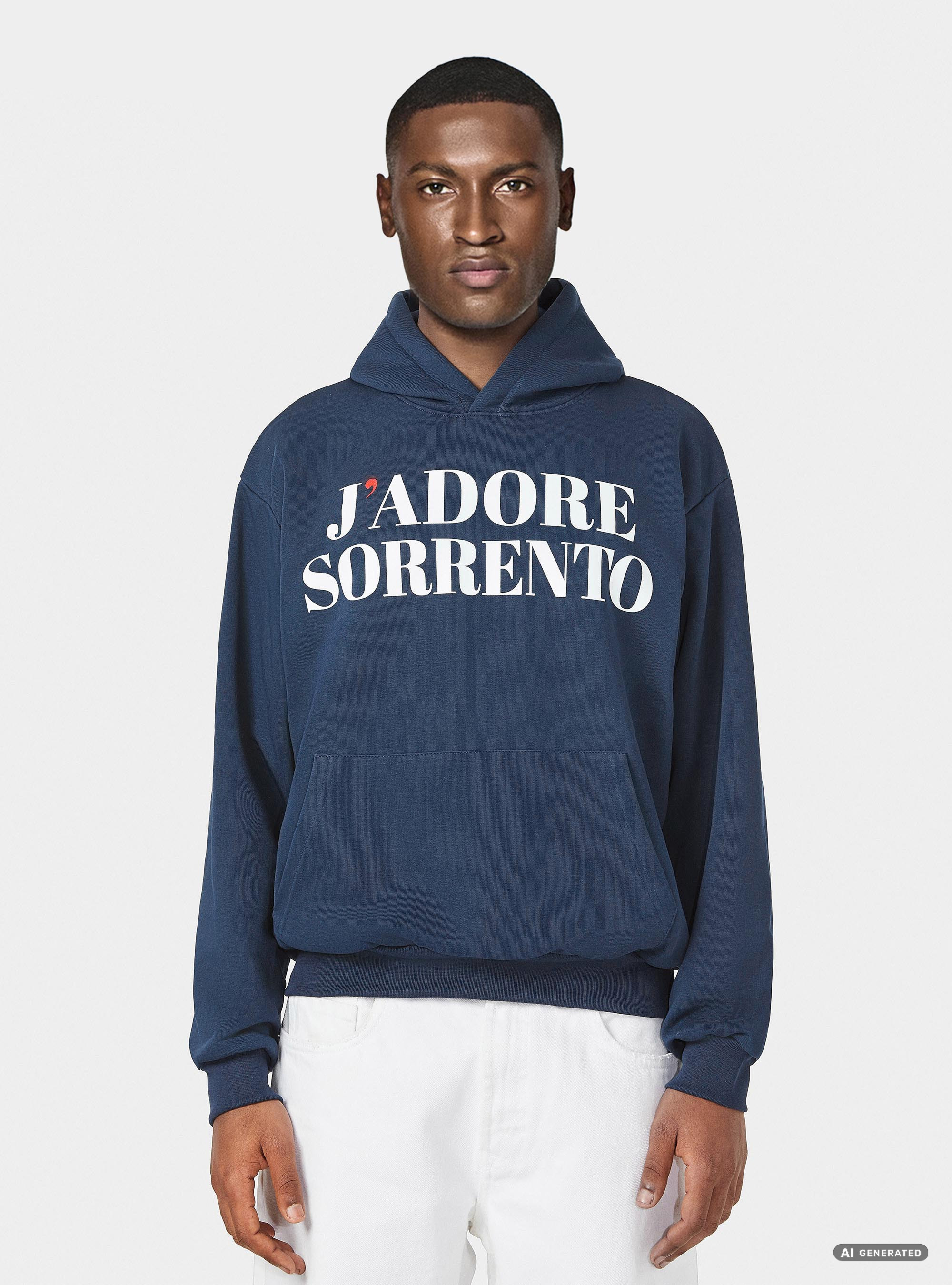 Sudadera J'adore Sorrento en mezcla de algod&oacute;n, AZUL MARINO