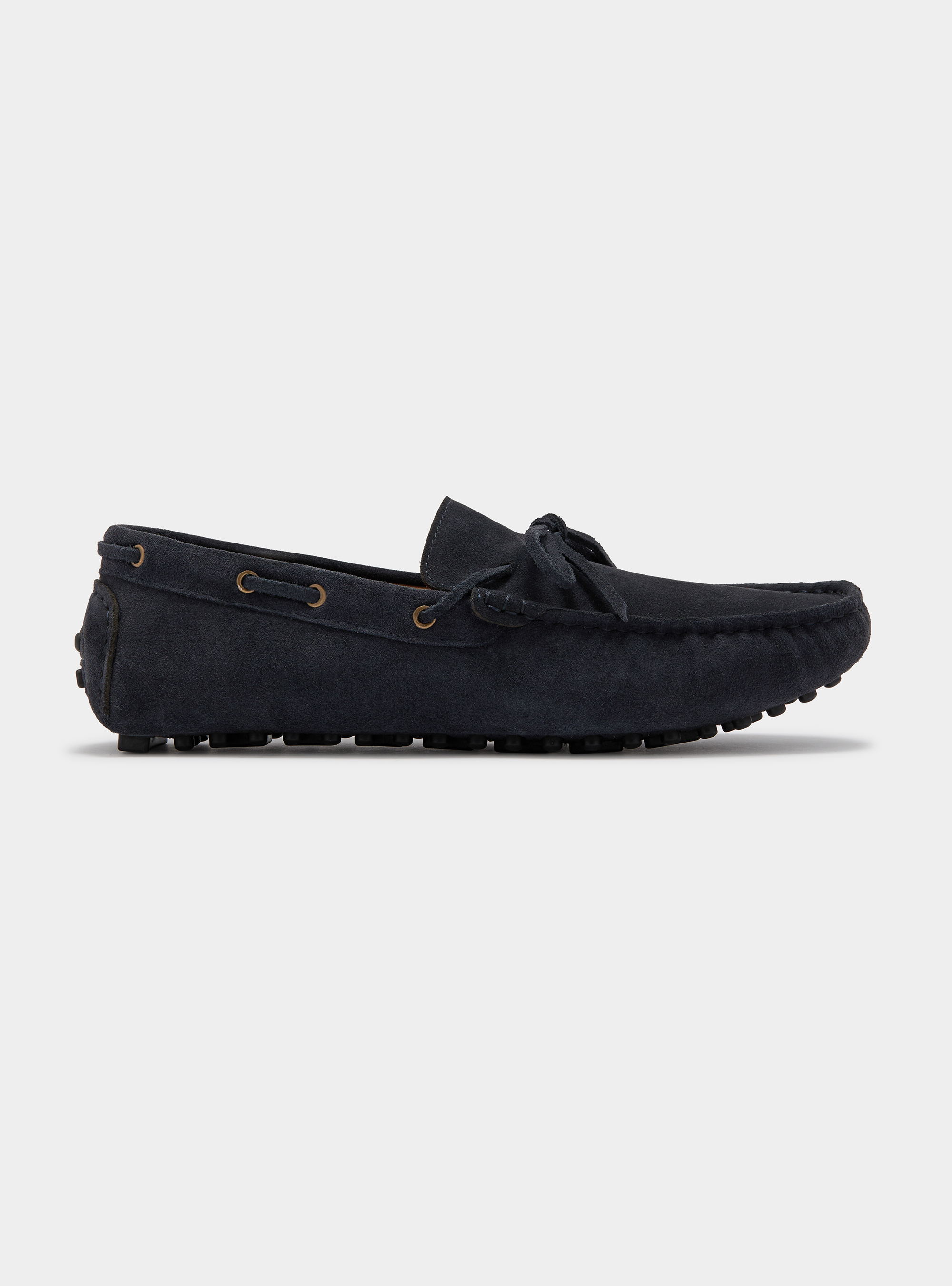 Bootsschuhe aus Wildleder, NAVY 0218C