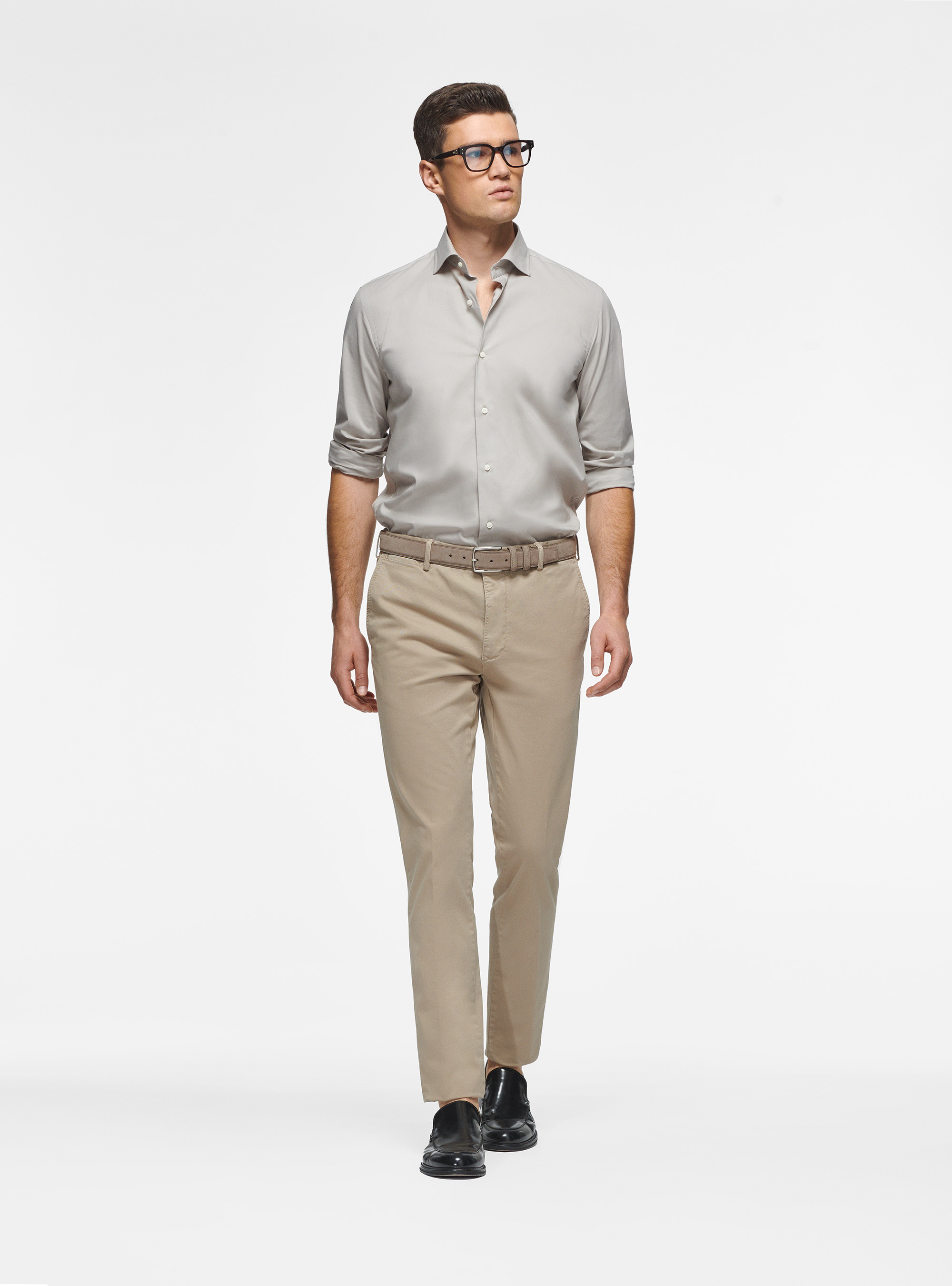 Stretch poplin shirt, PERLA 0178C