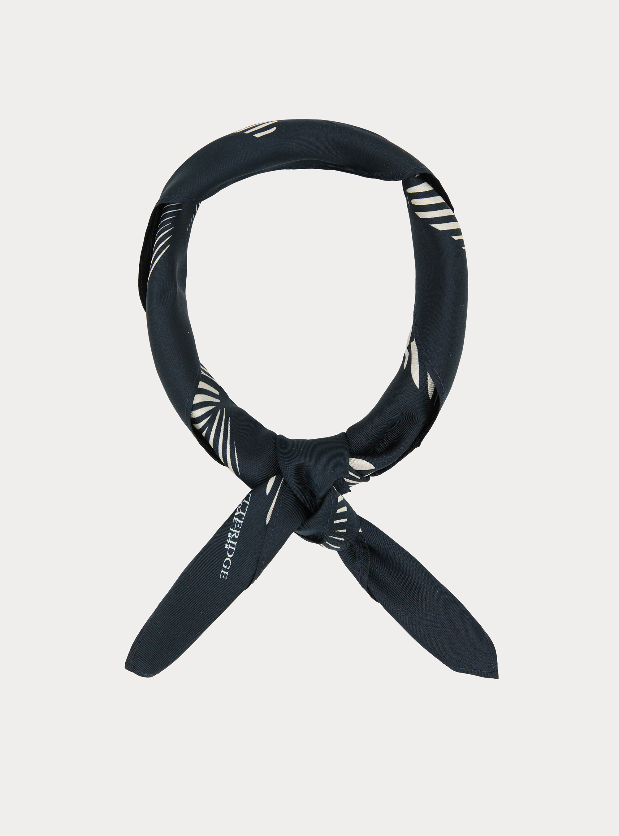 Seidentuch mit geometrischem Muster, NAVY 0218C