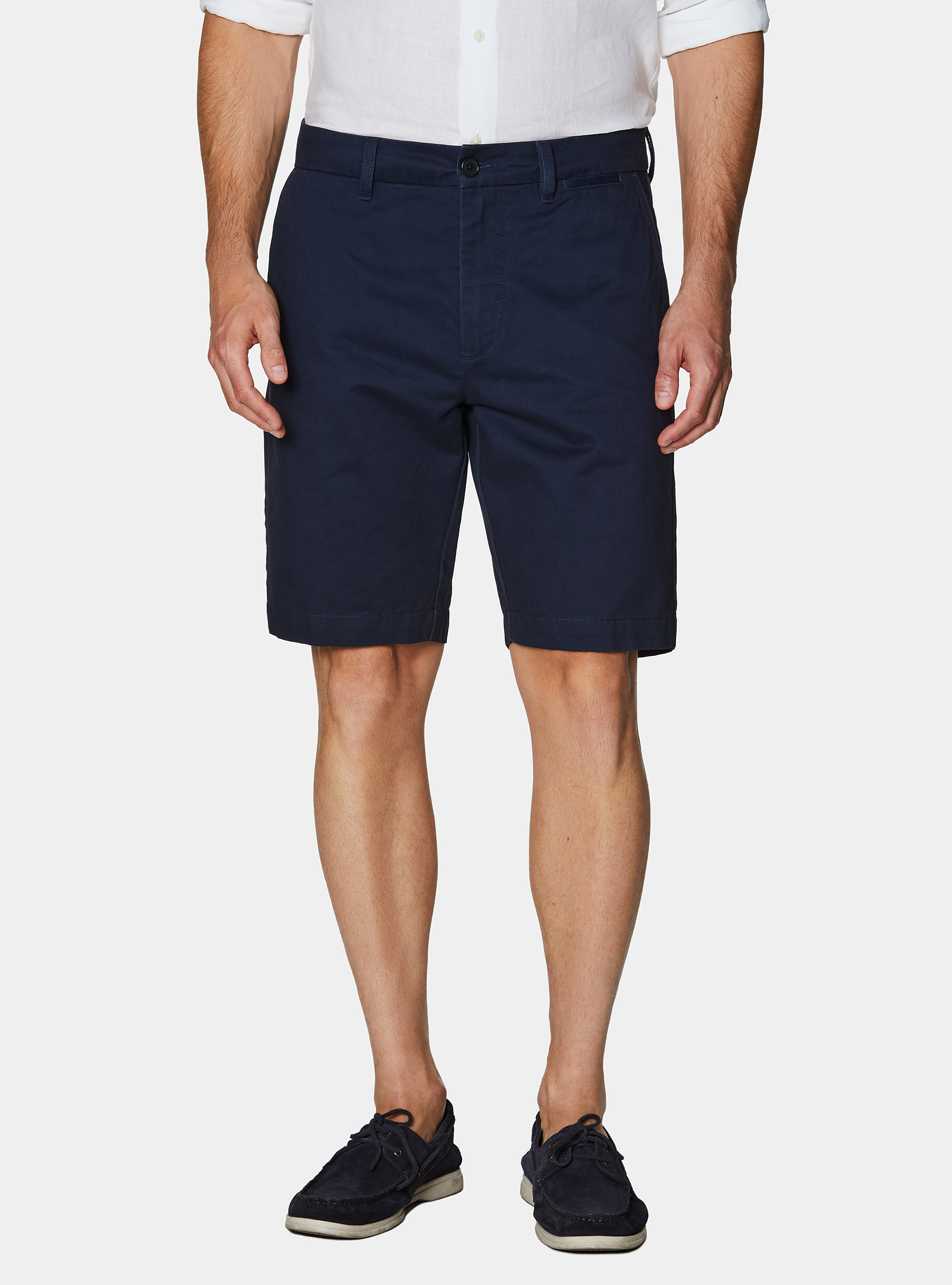 Bermuda chino in twill di cotone, BLU NAVY