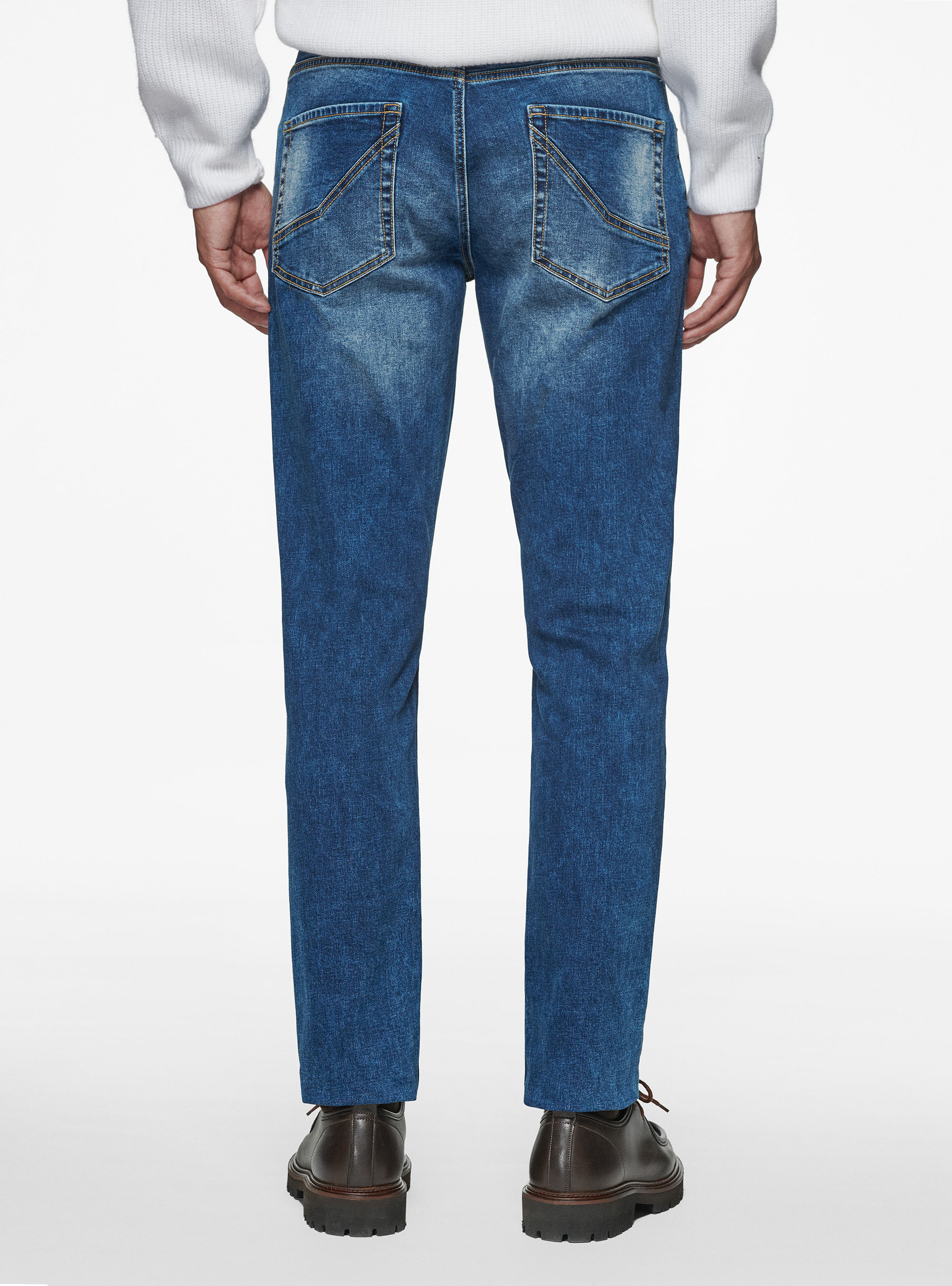 Five-pocket denim, NAVY BLUE