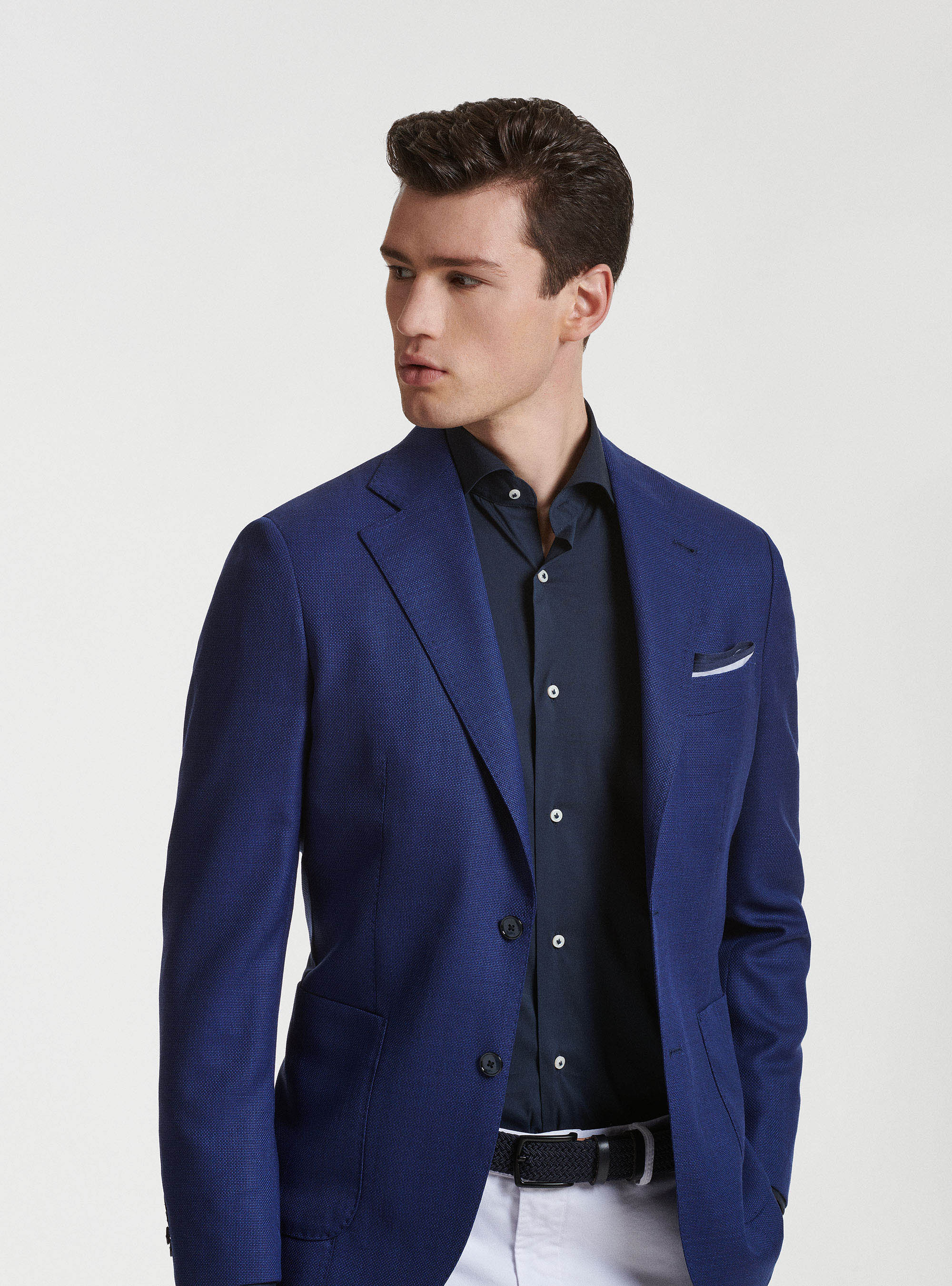 Americana de lana Vitale Barberis Canonico, AZUL MEDIO