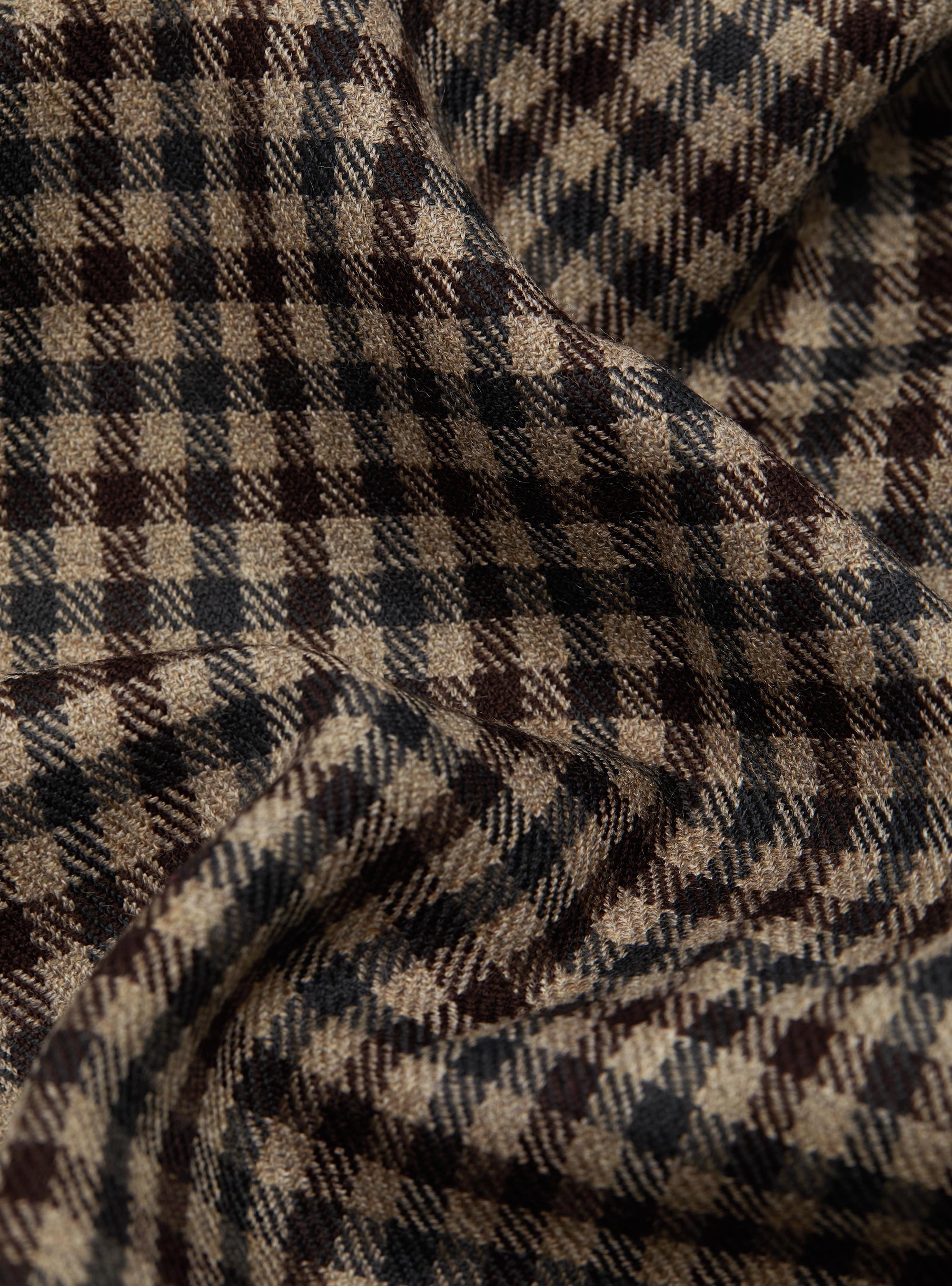 Lightweight patterned wool scarf, MUD