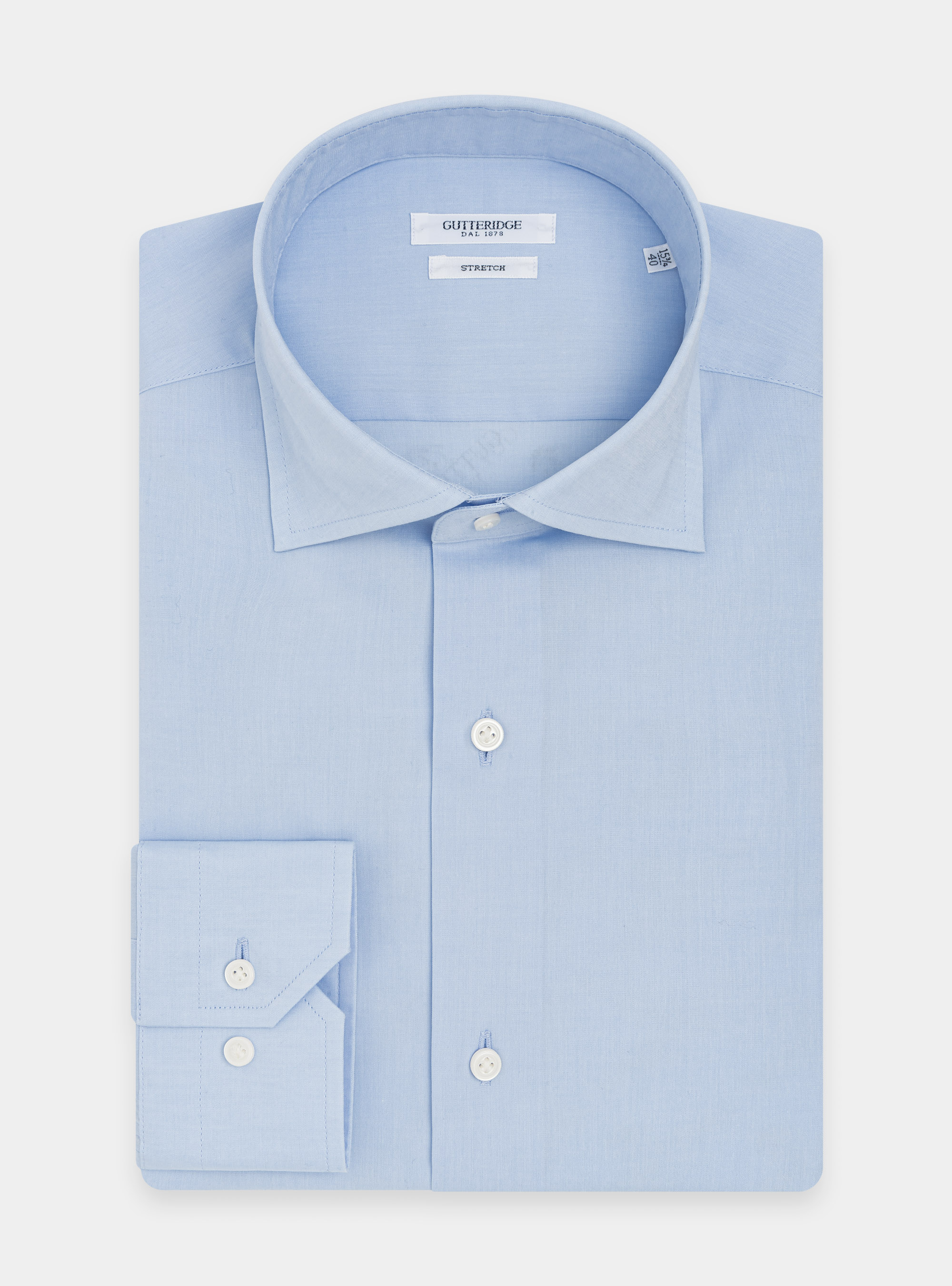 Stretch poplin shirt, LIGHT BLUE
