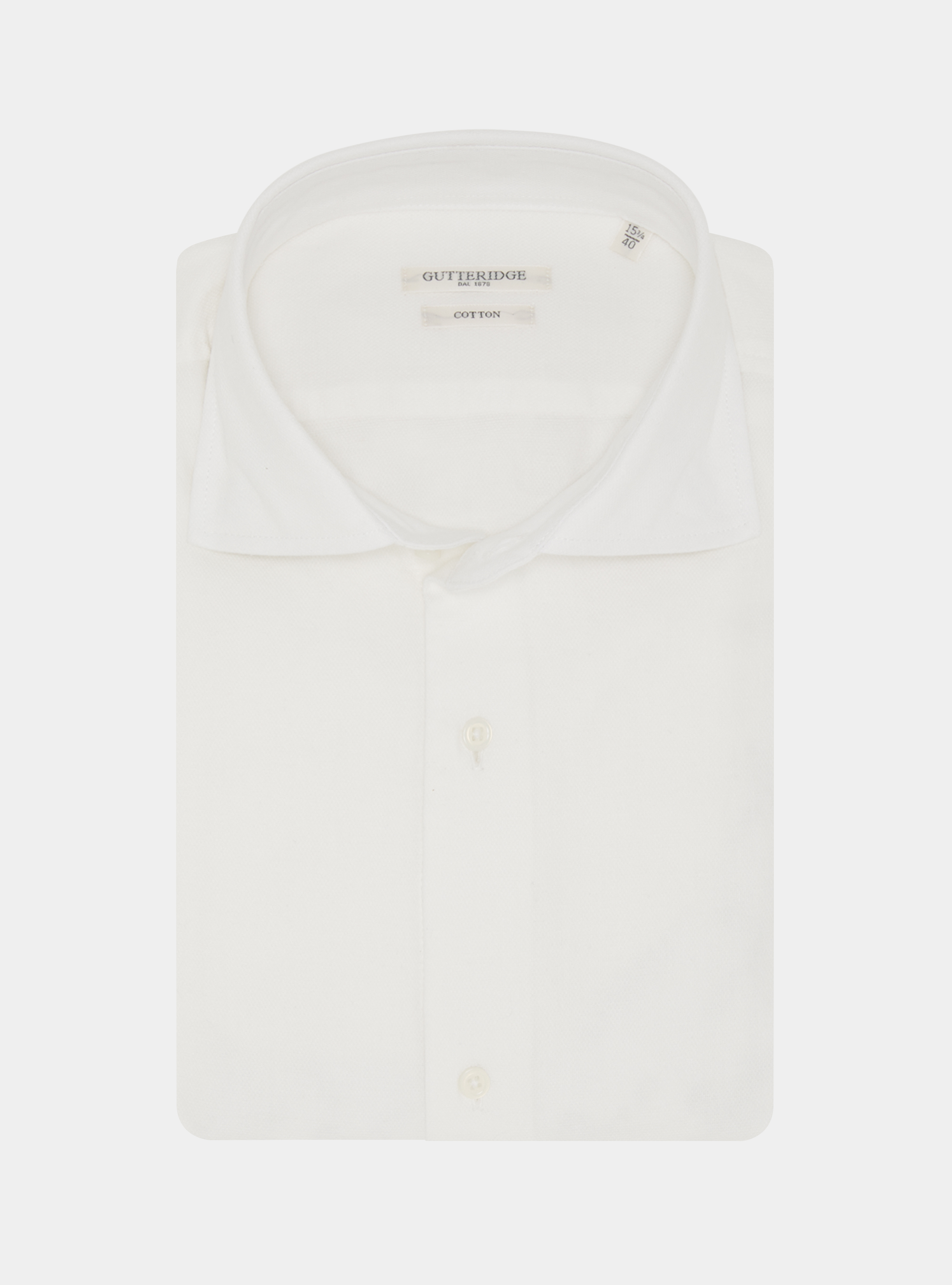 Camicia in cotone garzato, BIANCO