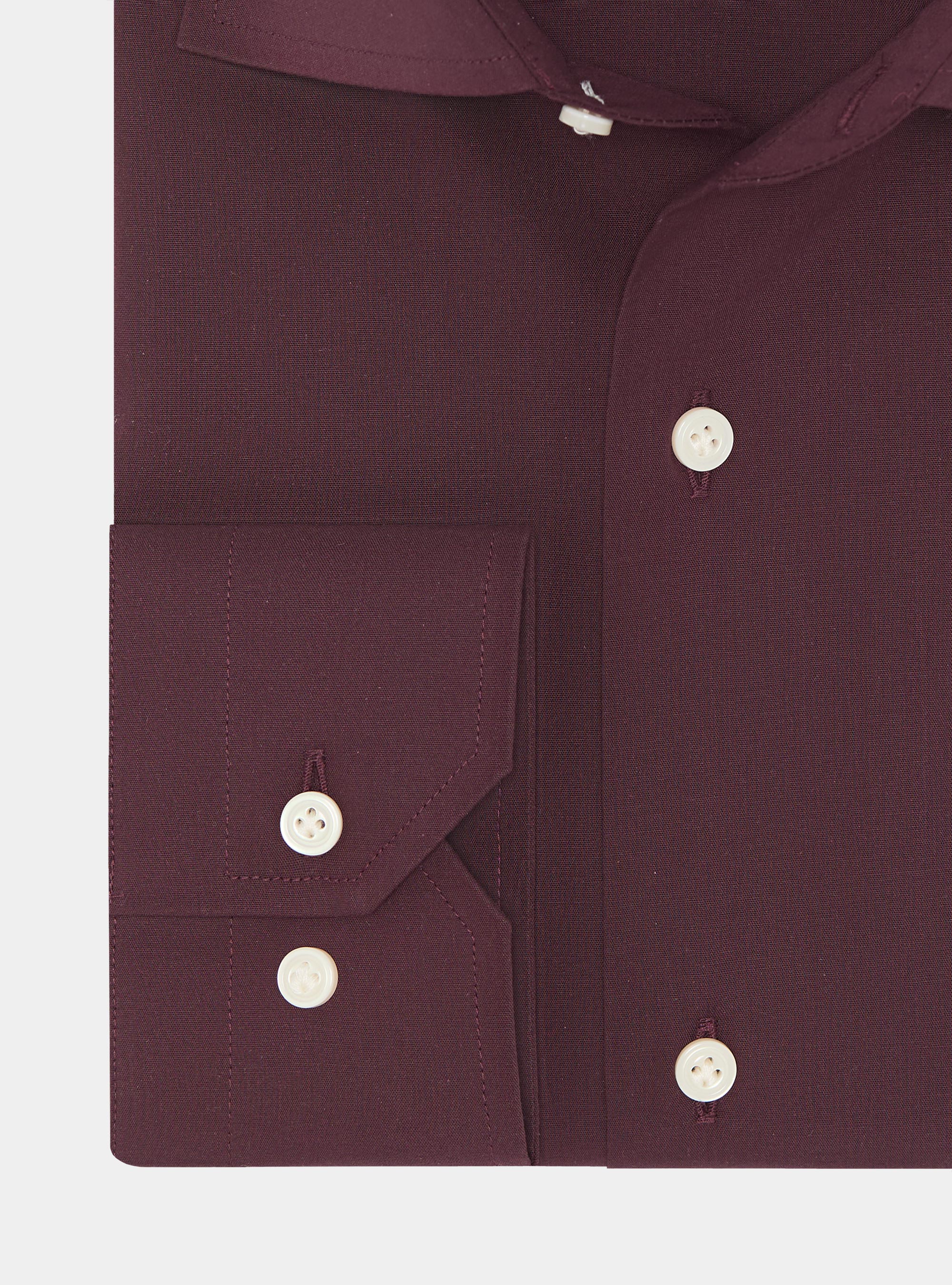Camicia in cotone popeline stretch, BORDEAUX