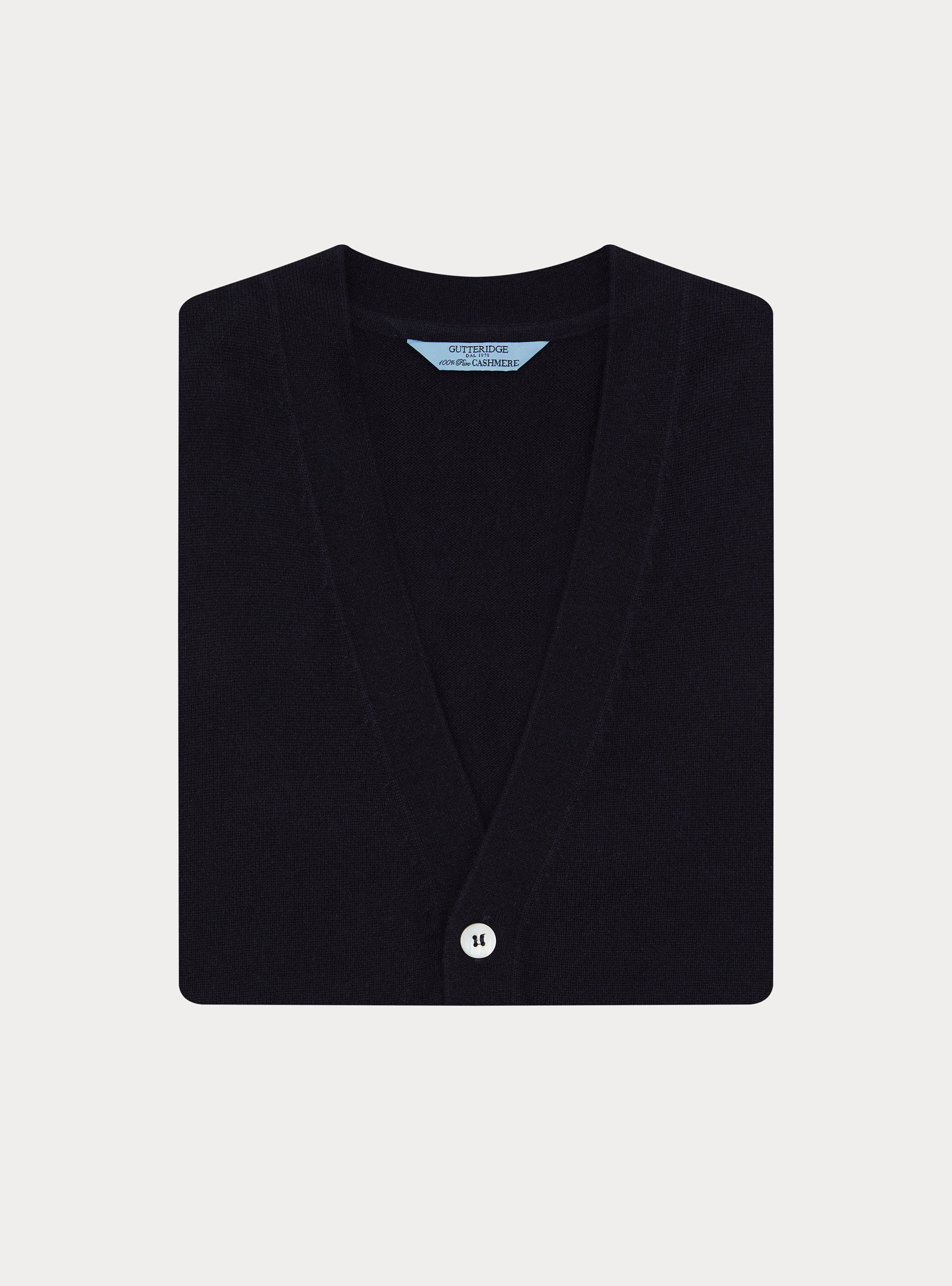 Chaleco de puro cashmere con botones, AZUL MARINO