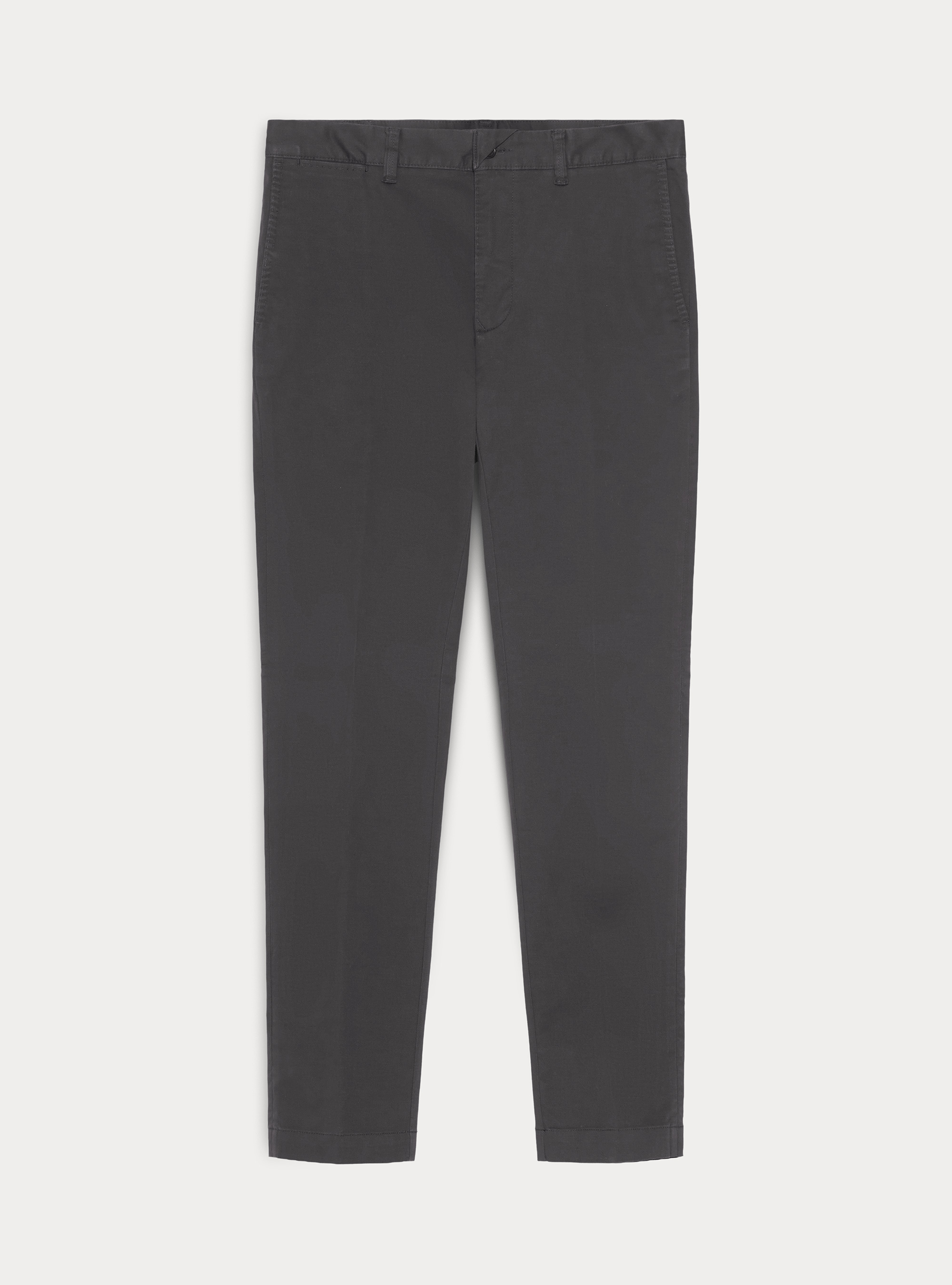 Slim-Fit Stretch-Twill Chinohose, ASFALTO 0112C
