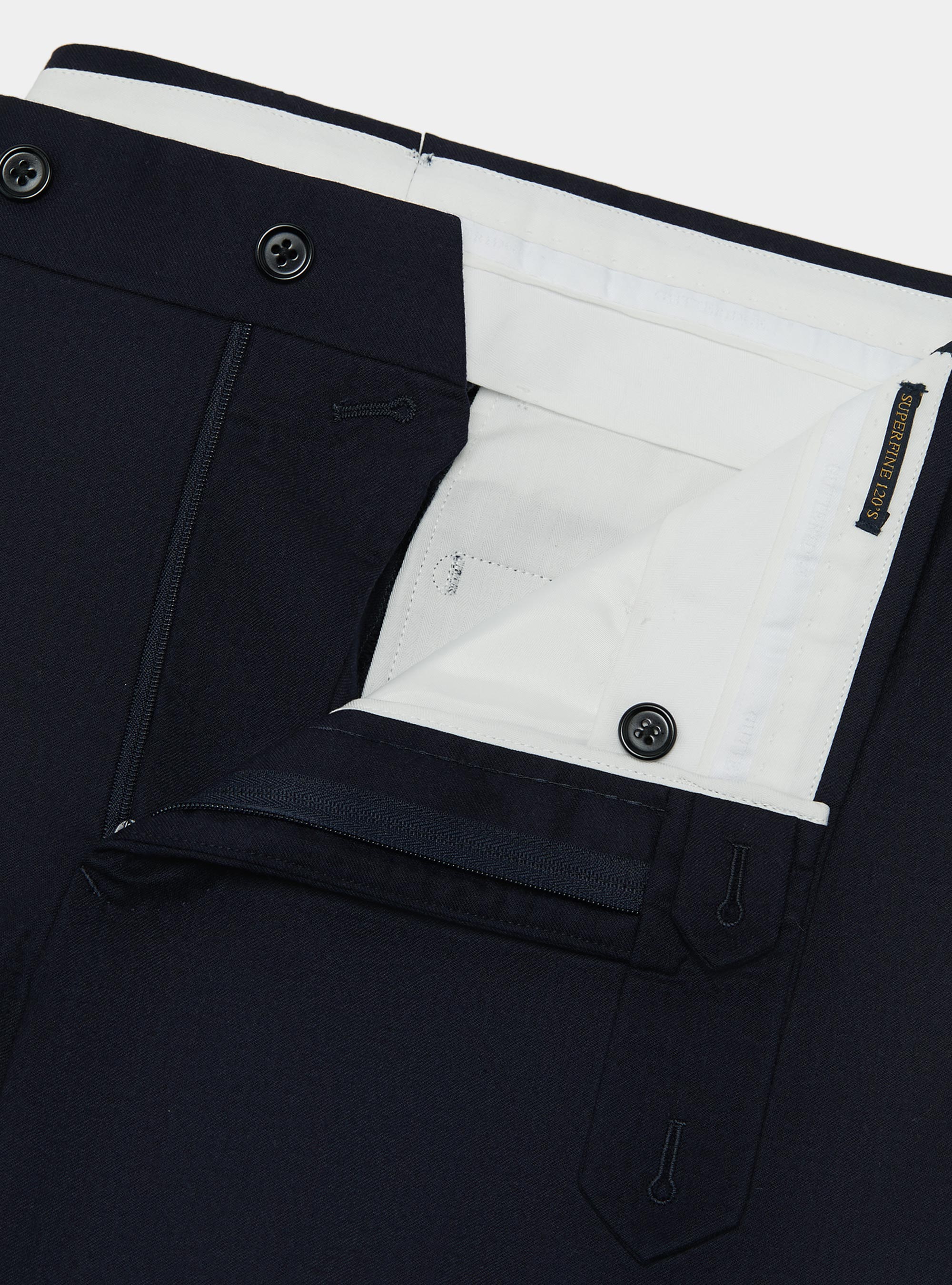 Vitale Barberis Canonico flannel trousers, NAVY BLUE