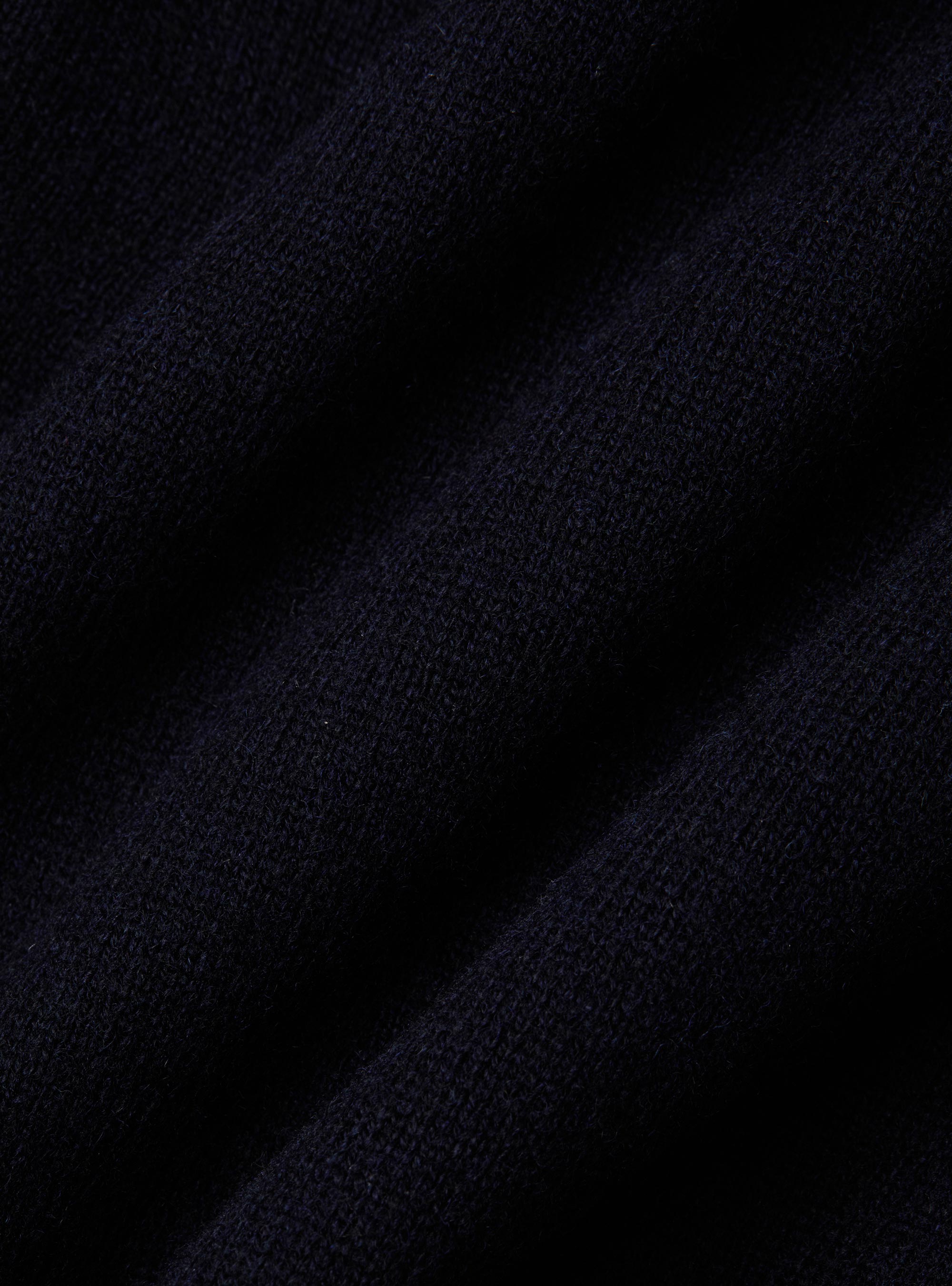 Cardigan con zip in maglia in lambswool e cashmere, BLU NAVY