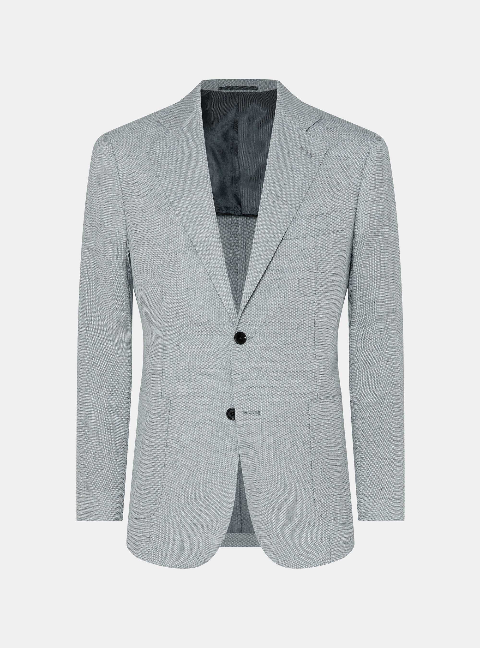 Pure wool hopsack blazer, GREY