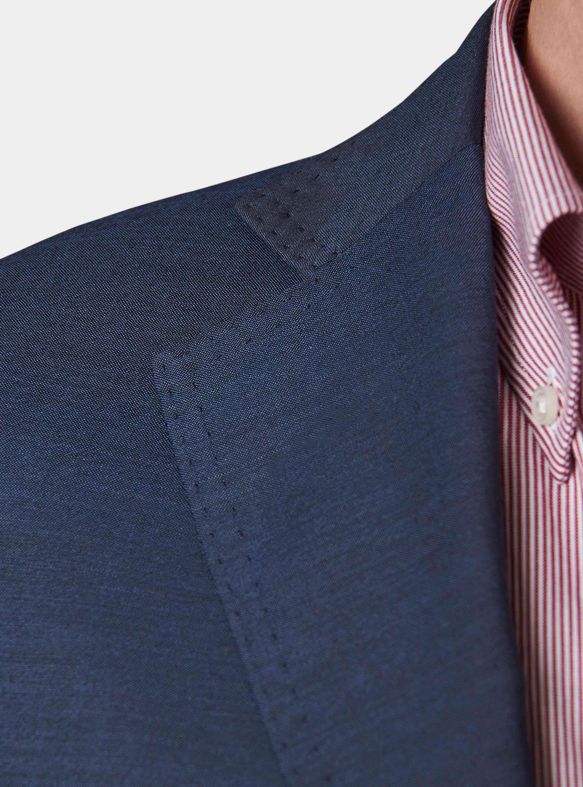 Giacca per abito in lana texture super 100, BLU NAVY