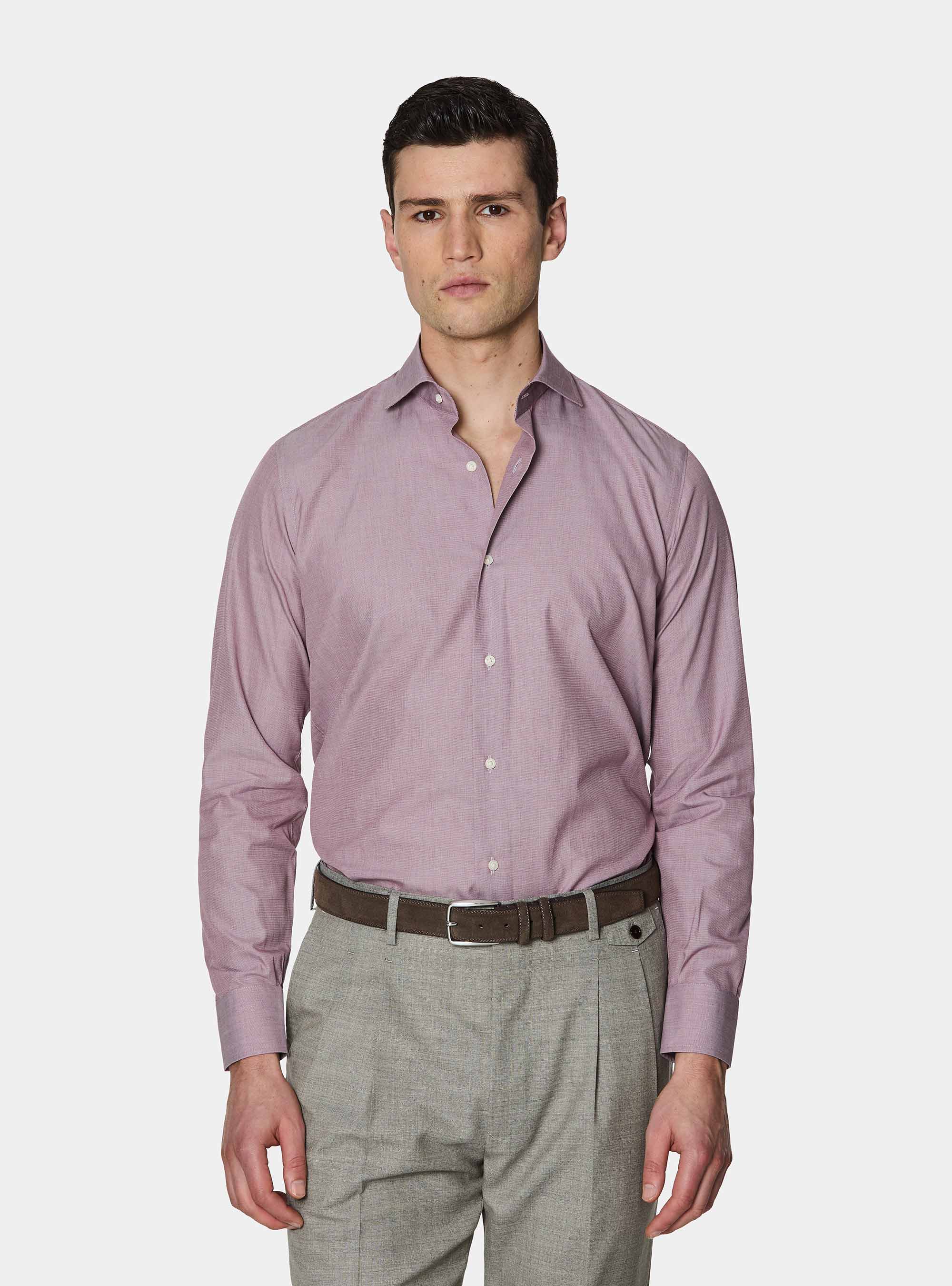 Camicia in cotone fil a fil, CIPOLLA