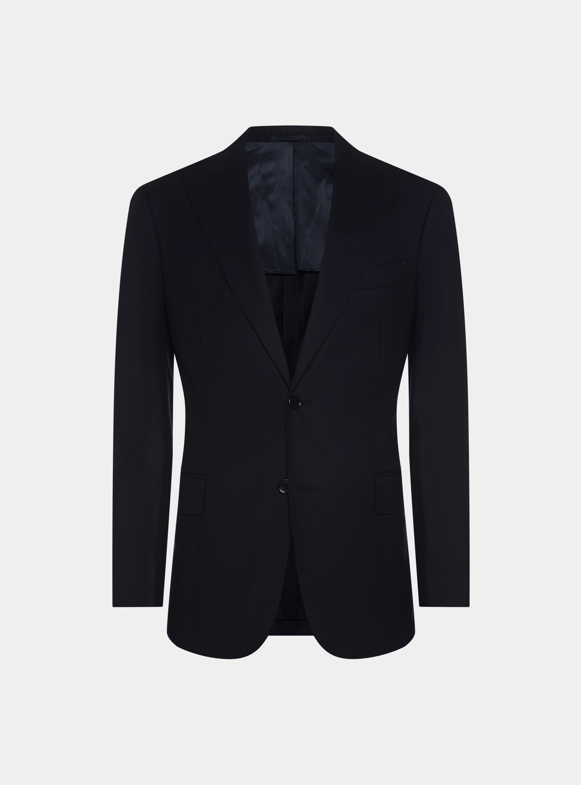 Giacca petto a lancia in flanella, BLU NAVY