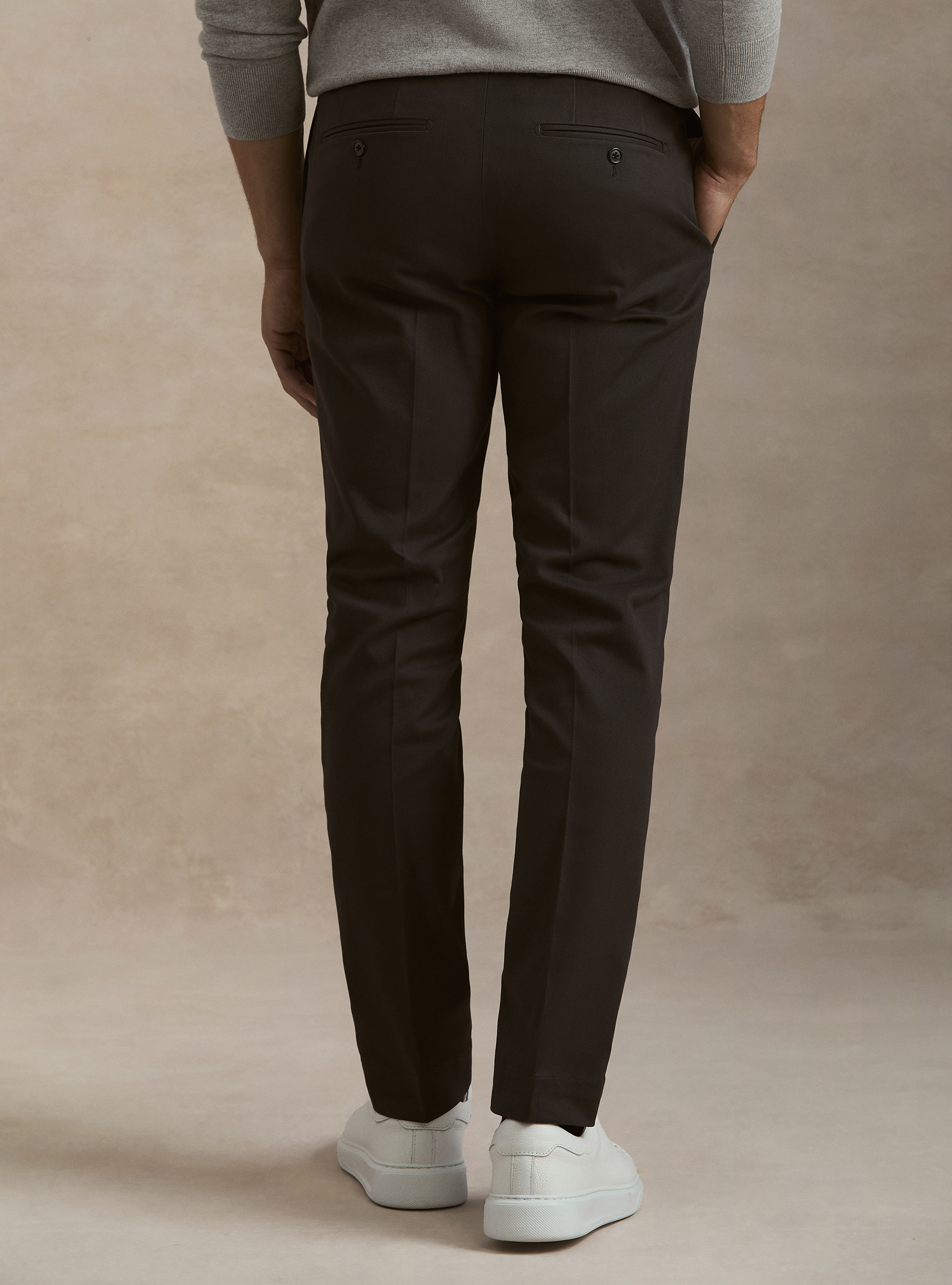 Brushed cotton trousers, ASFALTO 0112C