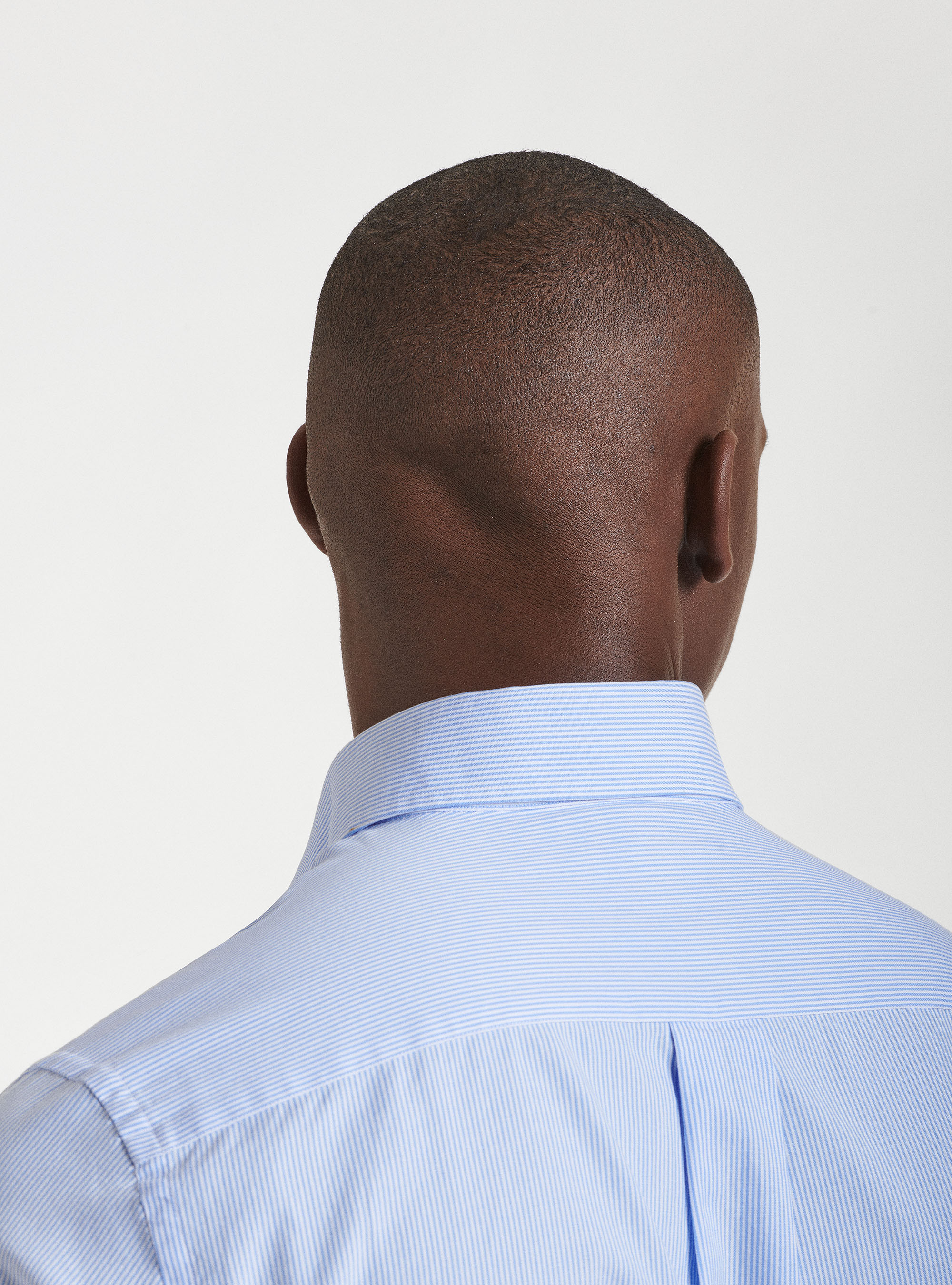 Camicia collo button down in oxford di cotone doppio ritorto, AZZURRO