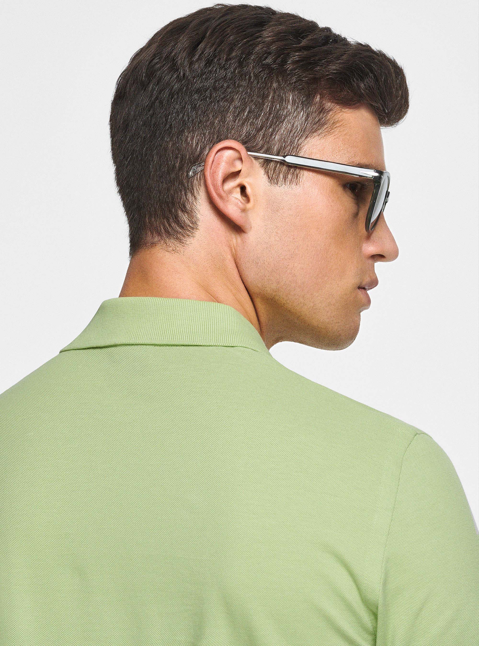 Polo classique en piqu&eacute;, 0620C VERDE CHIARO