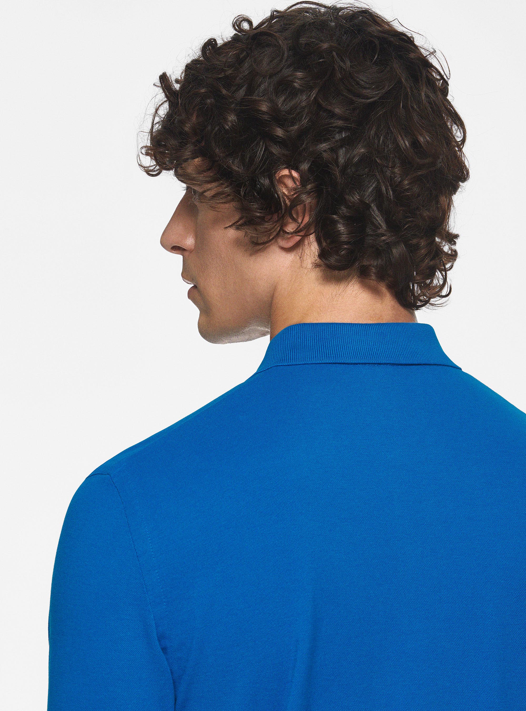 Polo en piqu&eacute; avec broderie, BLEU ROYAL