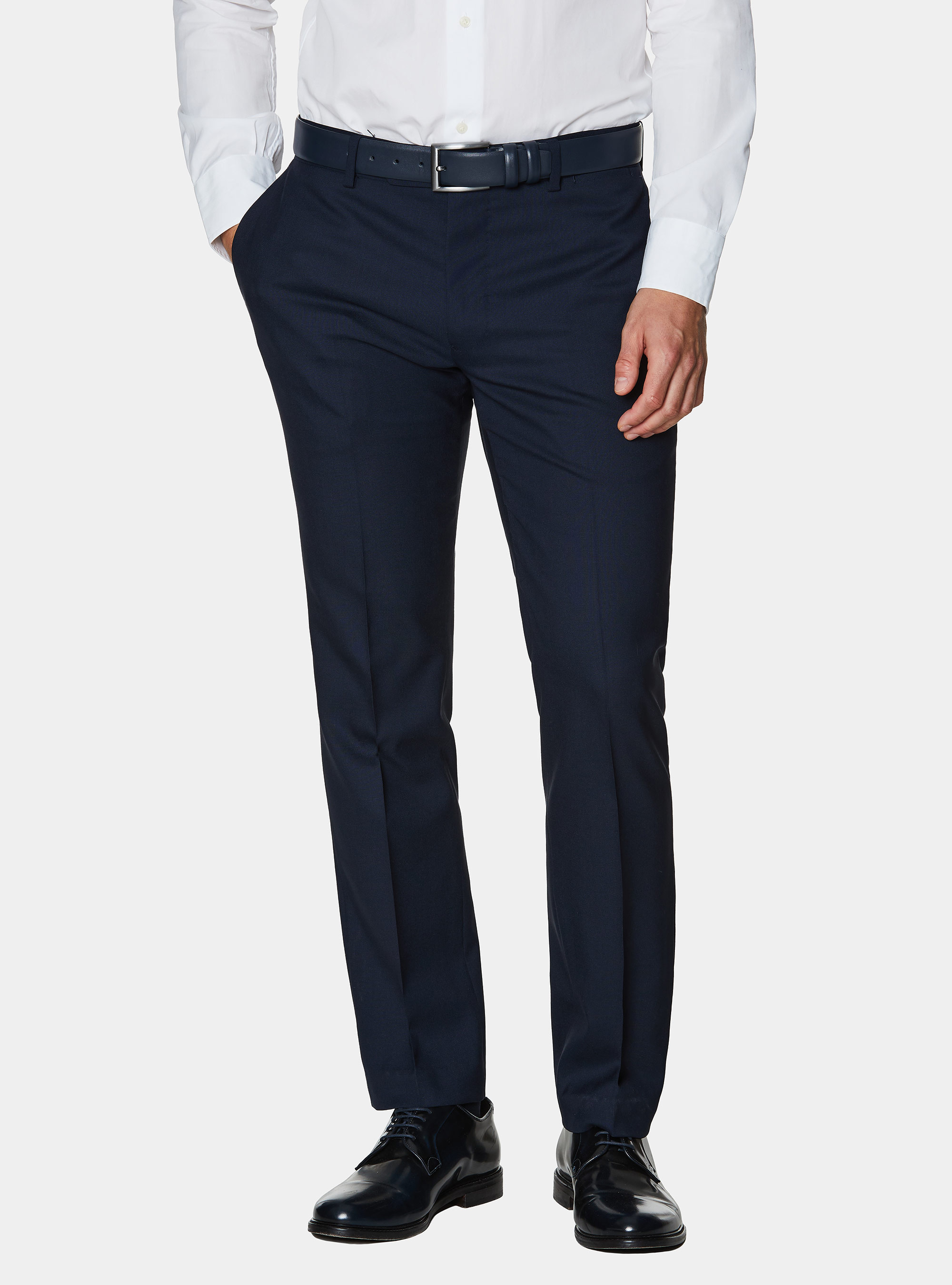 Vitale Barberis Canonico pure wool suit trousers, NAVY