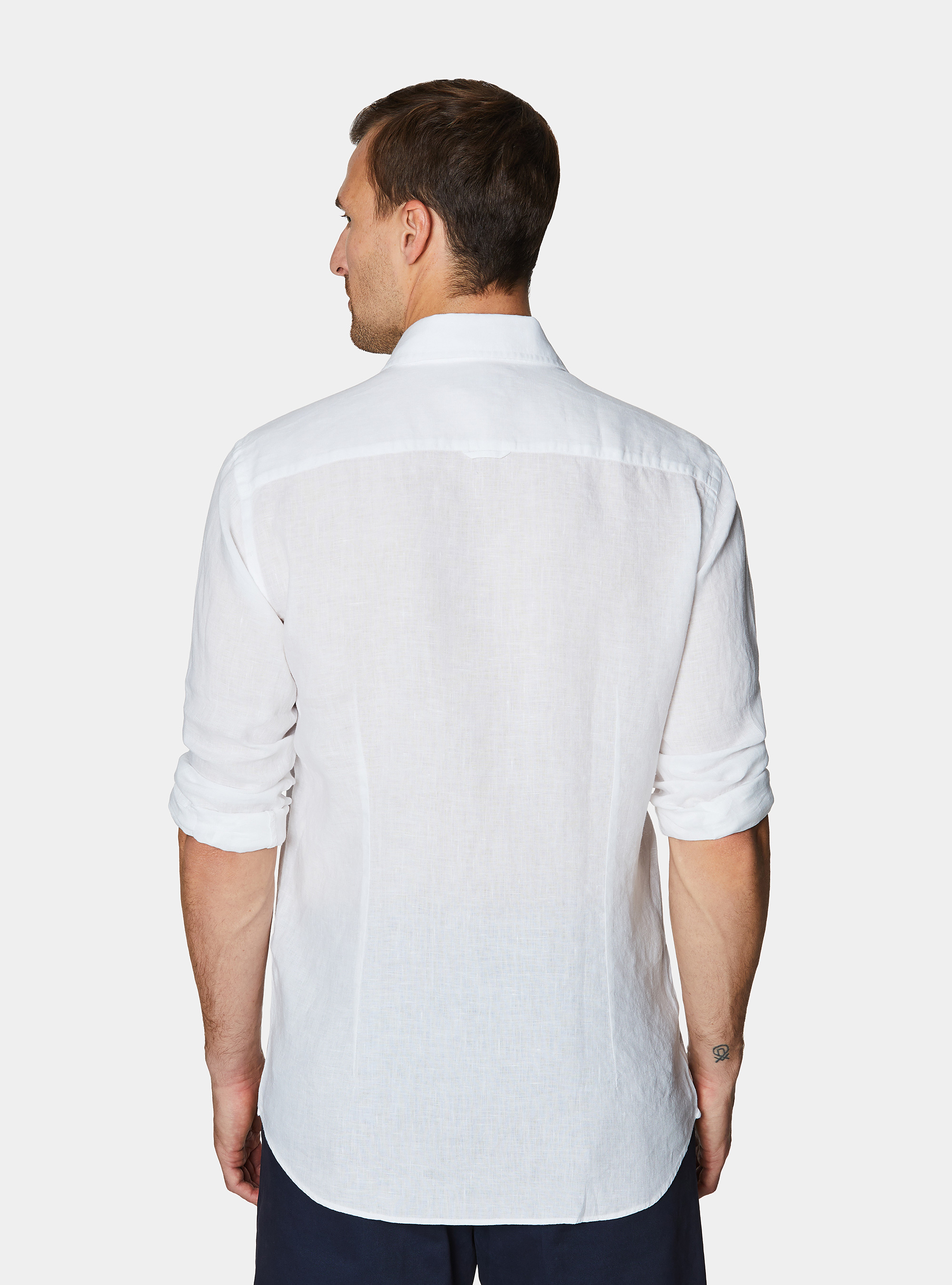 Pure linen shirt, WHITE
