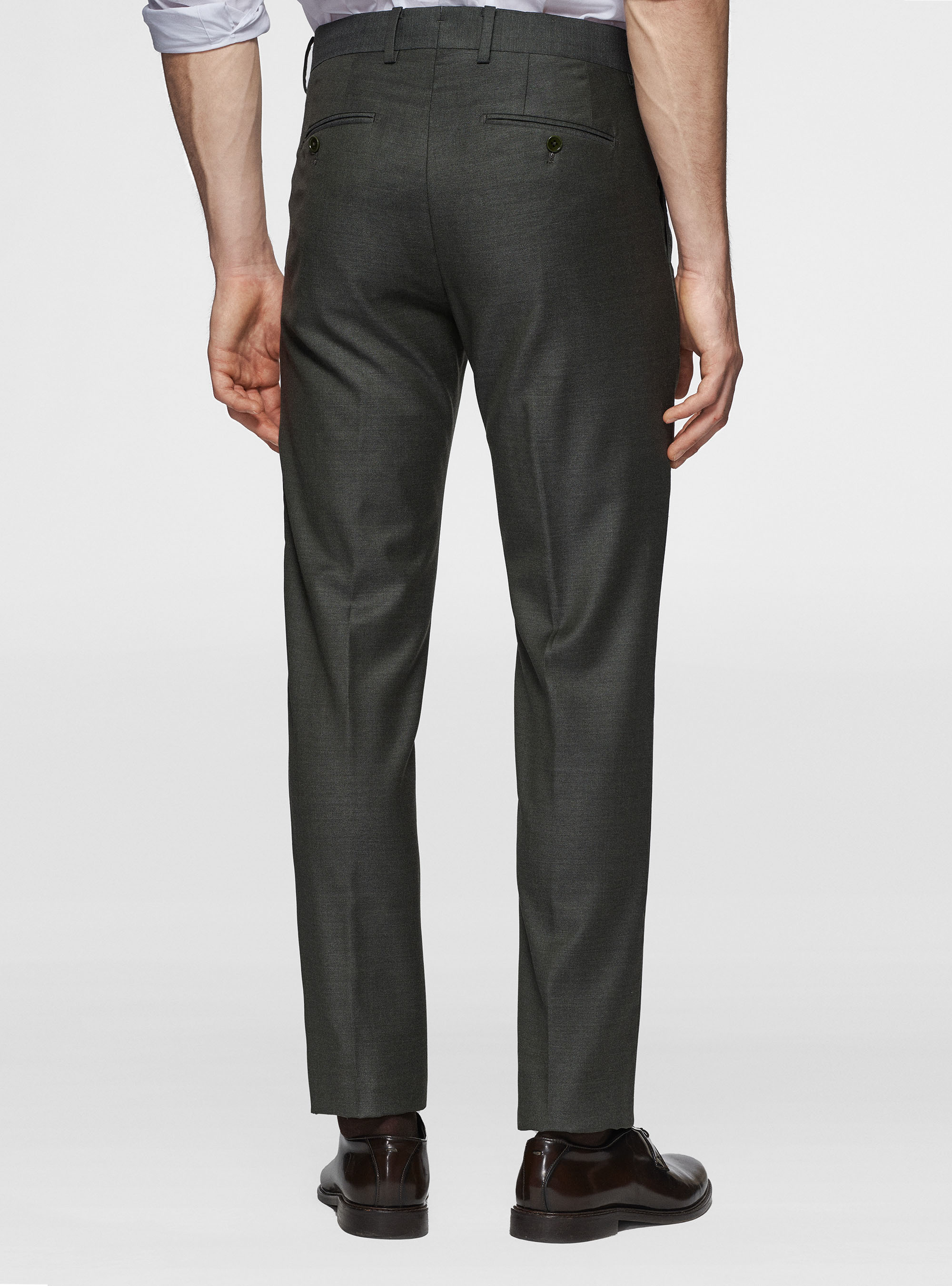 Pantaloni in pura lana superfine 110's, VERDE