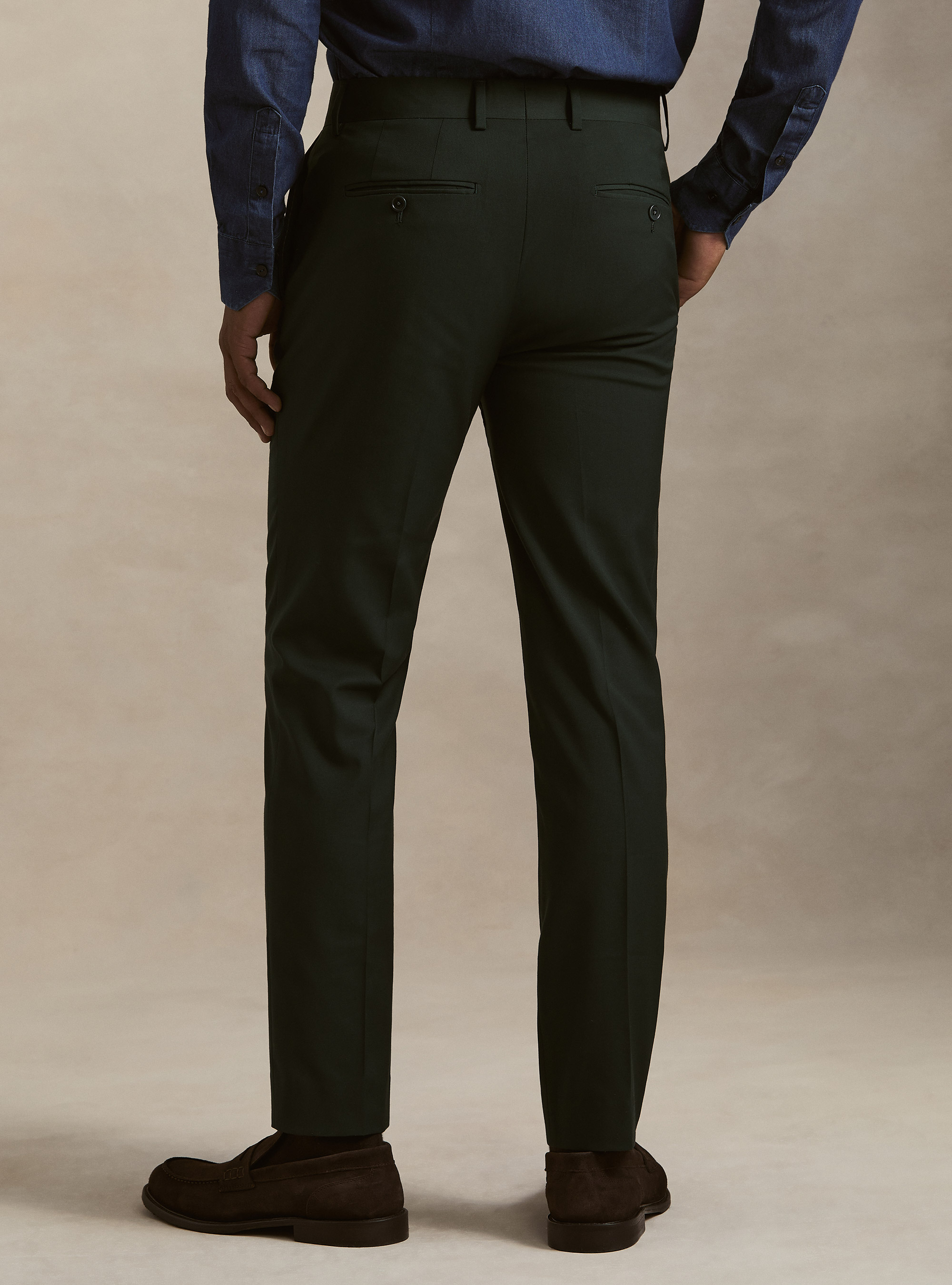 Slim fit classic suit trousers, GREEN