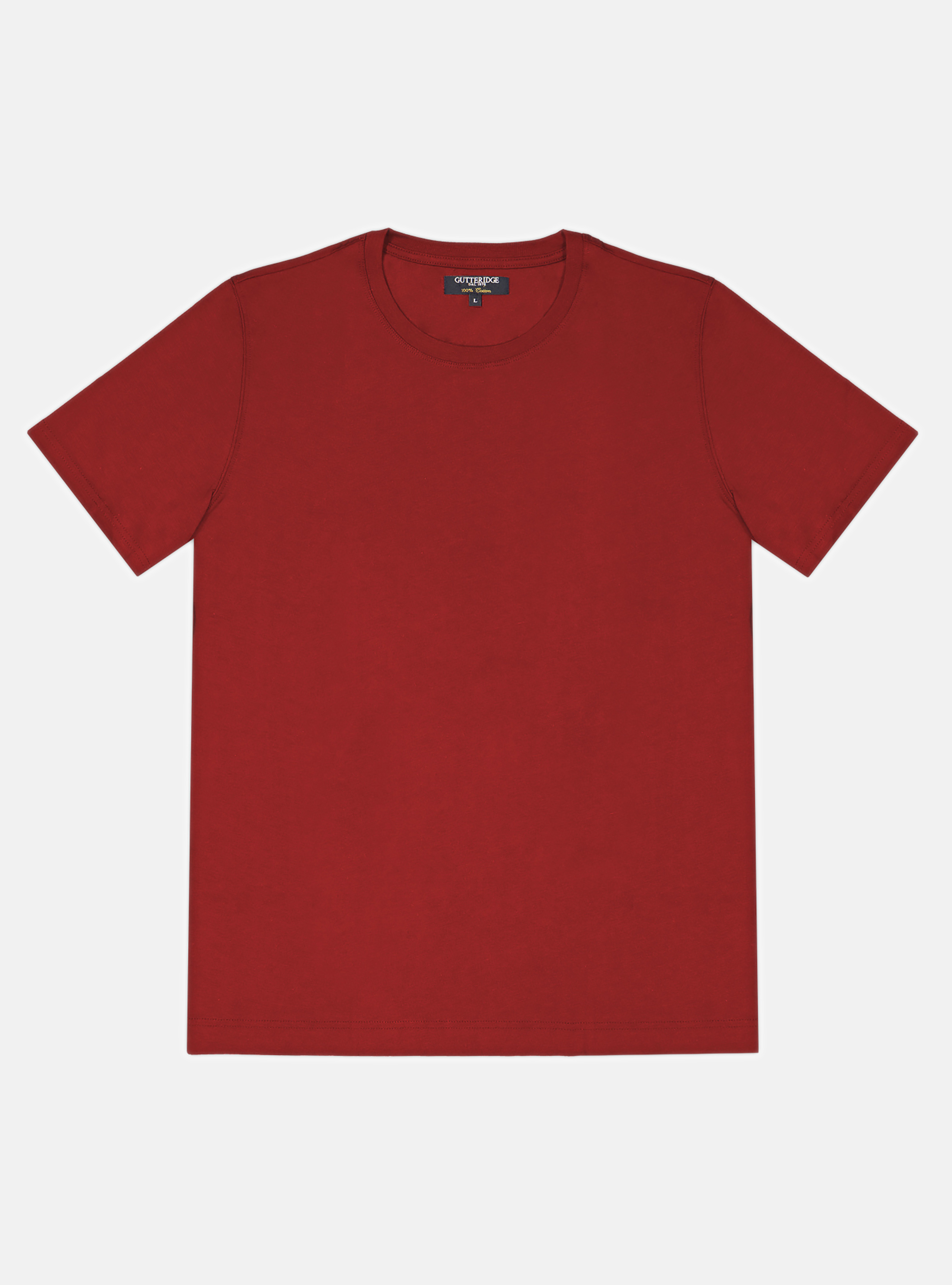 Camiseta de media manga de algod&oacute;n, ROJO