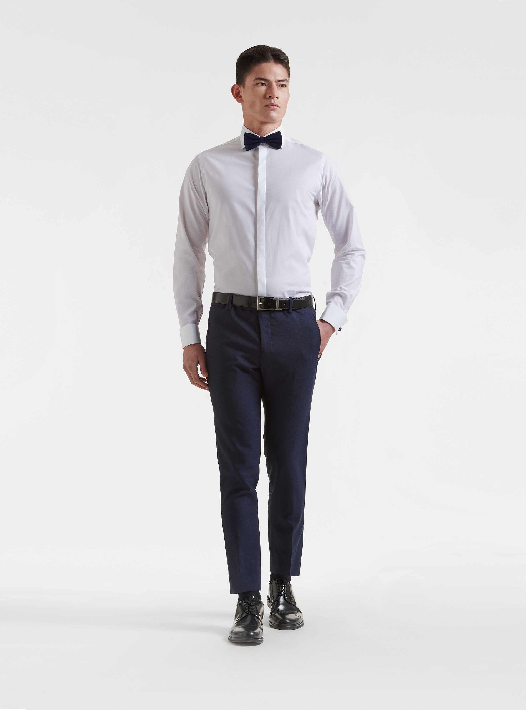 Pure wool smoking trousers Vitale Barberis Canonico, NAVY BLUE