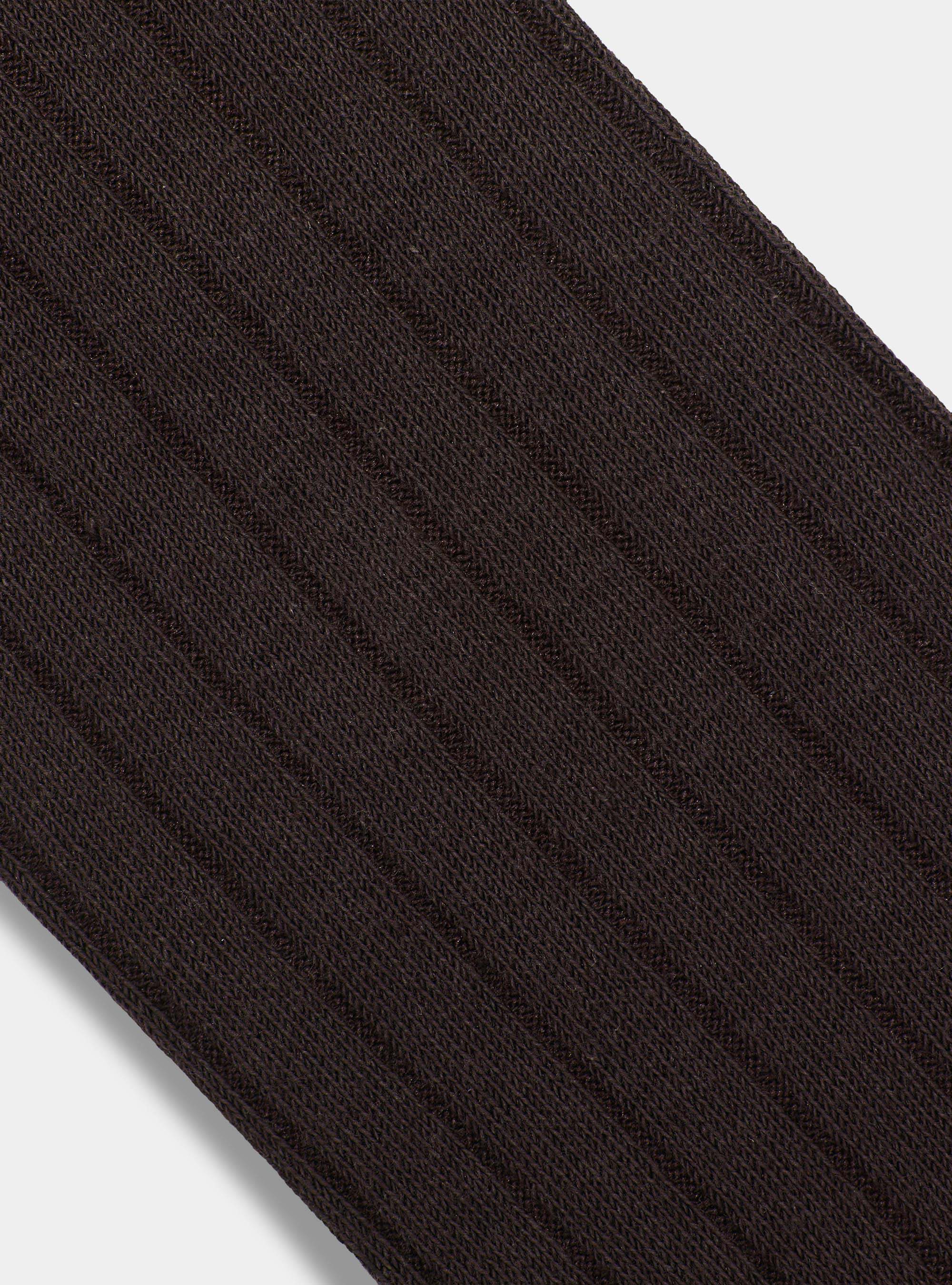 Gerippte Socken mit Stickerei, MARRONE 0507C