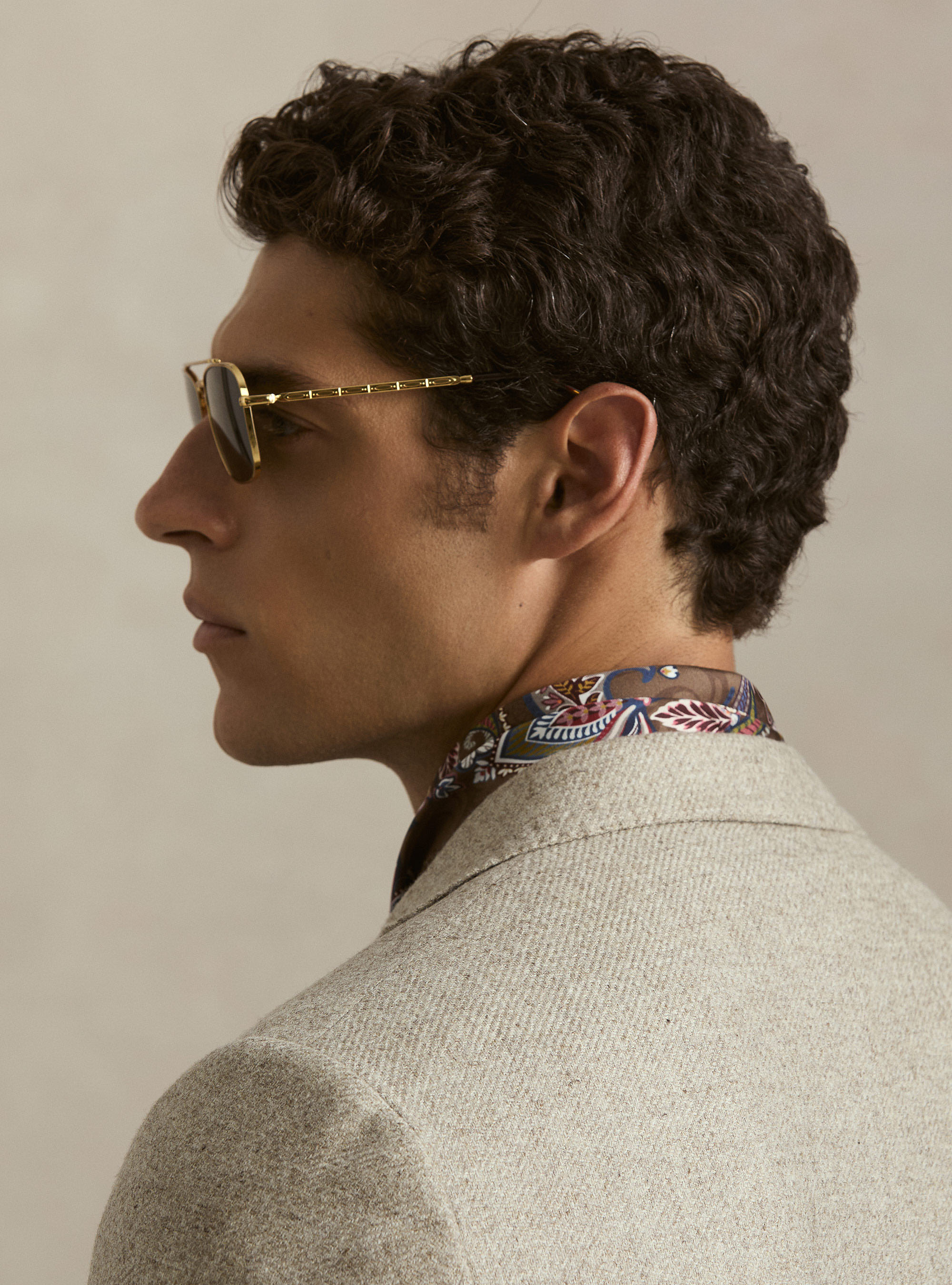 Wool and Cashmere Blazer Lanificio di Pray, SAND