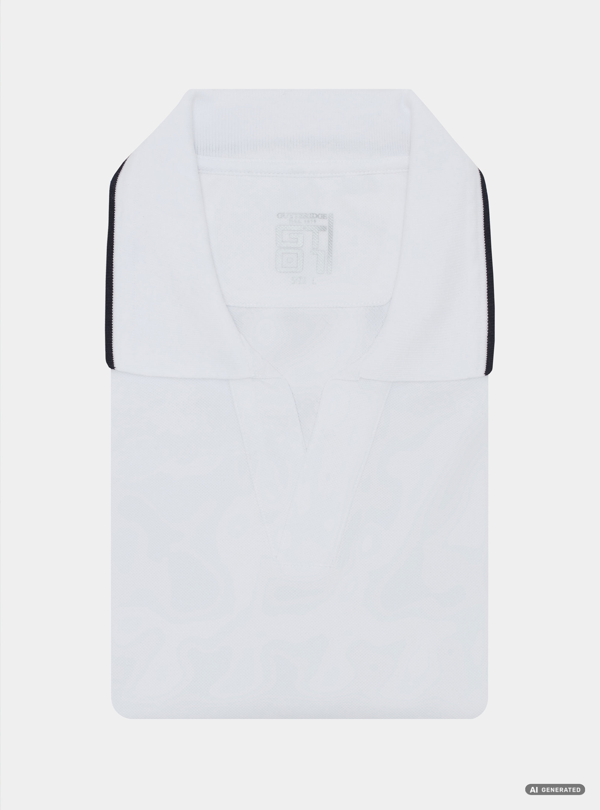 Polo GT01 de piqu&eacute; el&aacute;stico sin botones, BLANCO