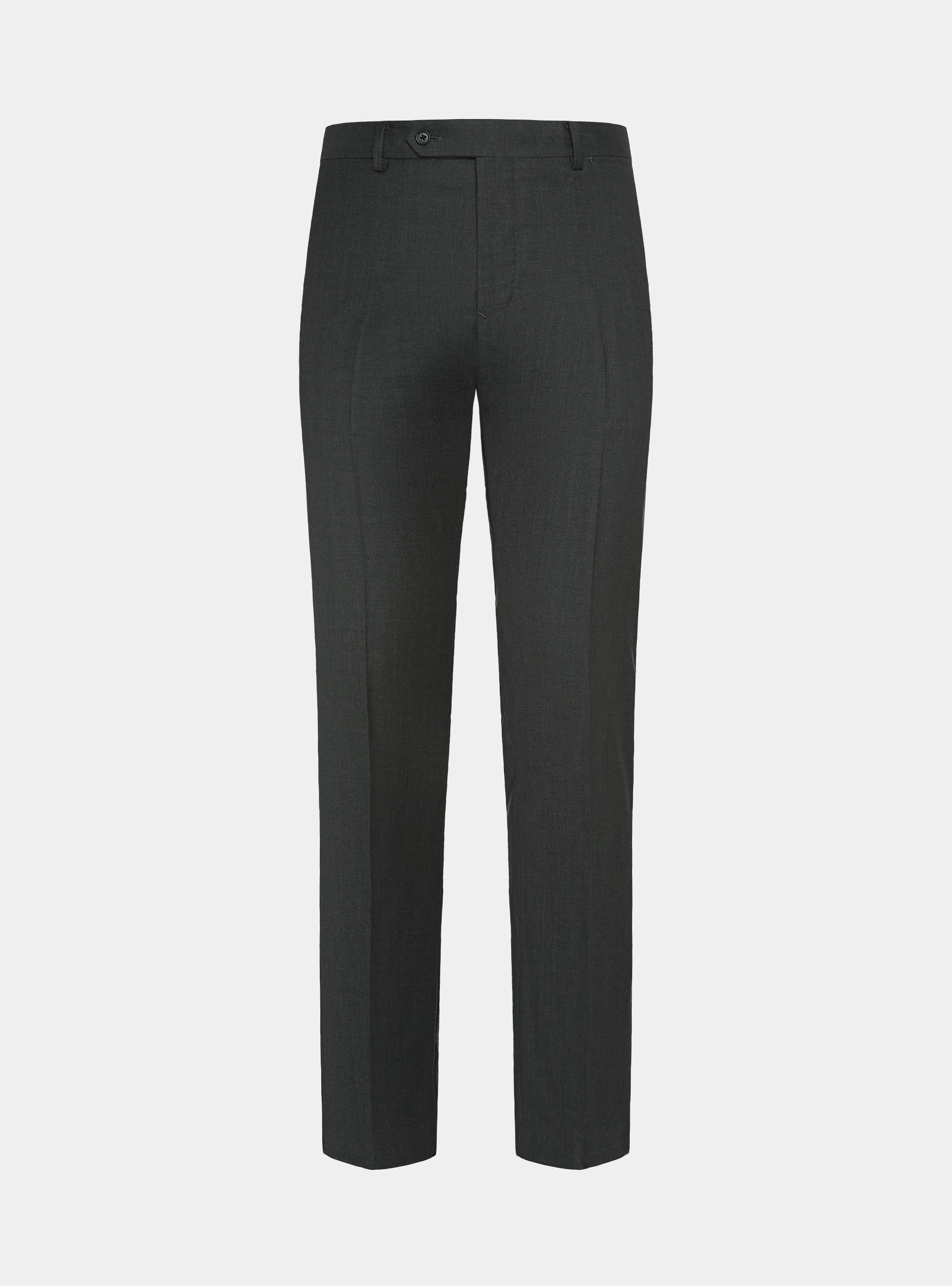 Trousers in pure 110's superfine wool, ASPHALT GREY