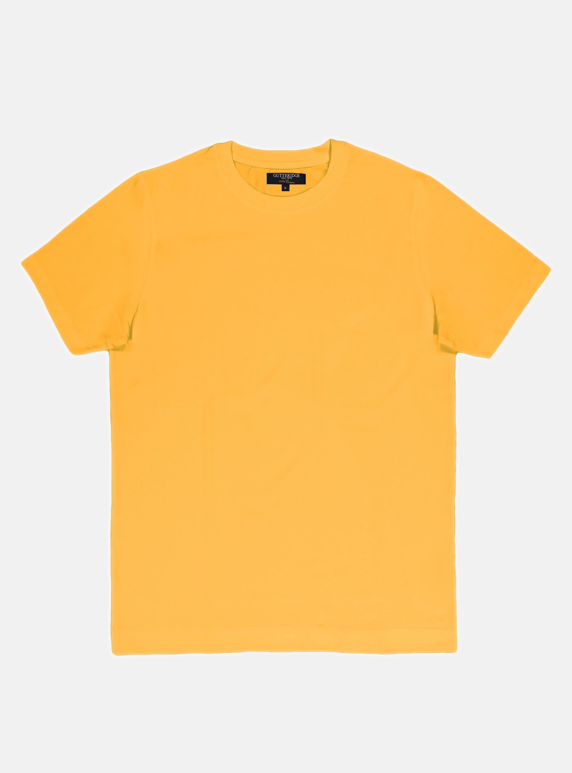 Camiseta de media manga de algod&oacute;n, AMARILO