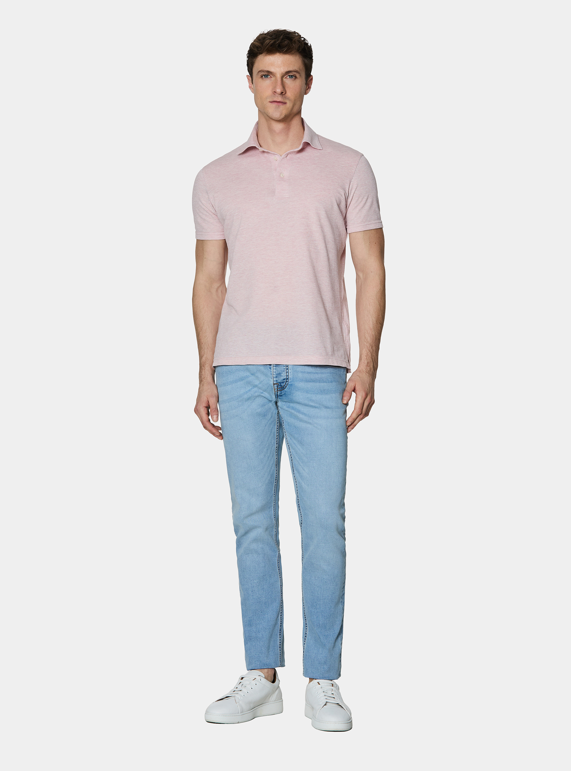 Polo de piqu&eacute; el&aacute;stico GT01, ROSA CLARO
