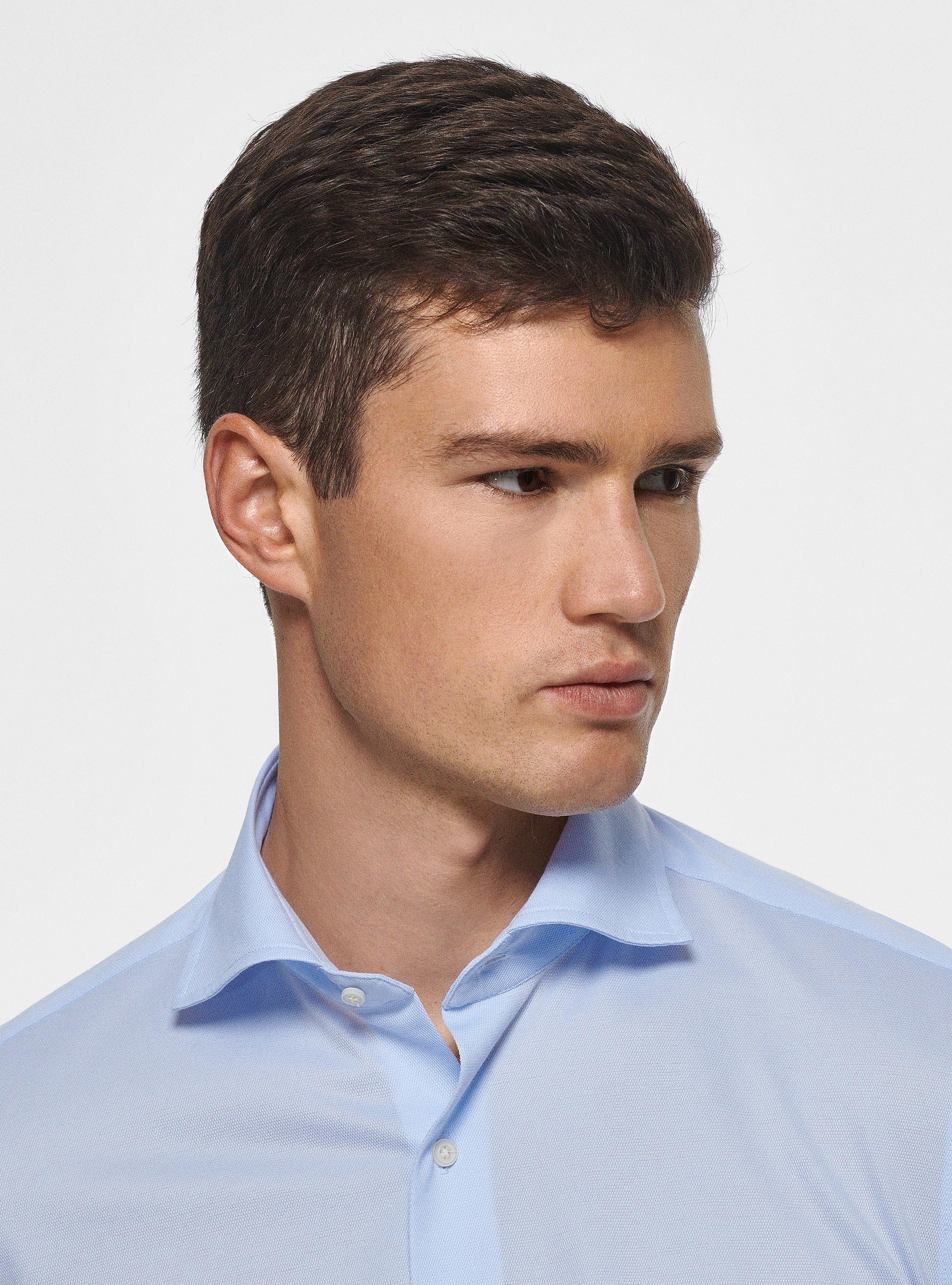 Camicia piquet in tessuto COOLMAX, AZZURRO