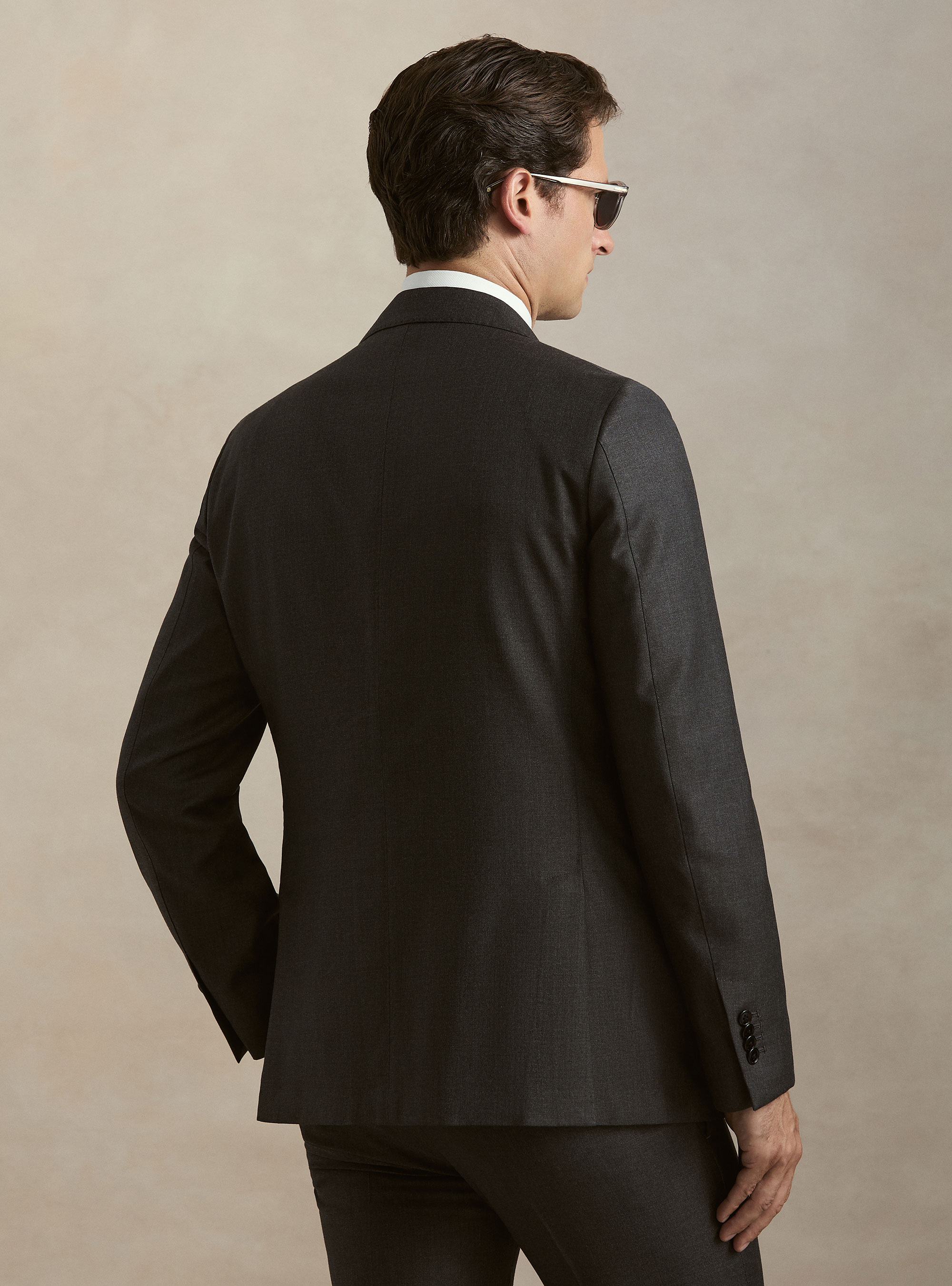 Pure wool suit blazer by Vitale Barberis Canonico, ASPHALT GREY