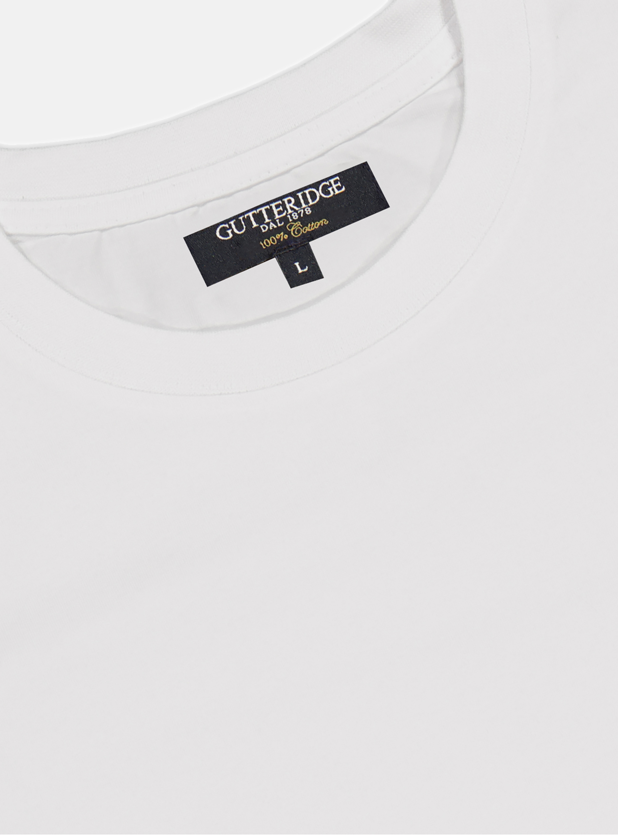 Camiseta de media manga de algod&oacute;n, BLANCO