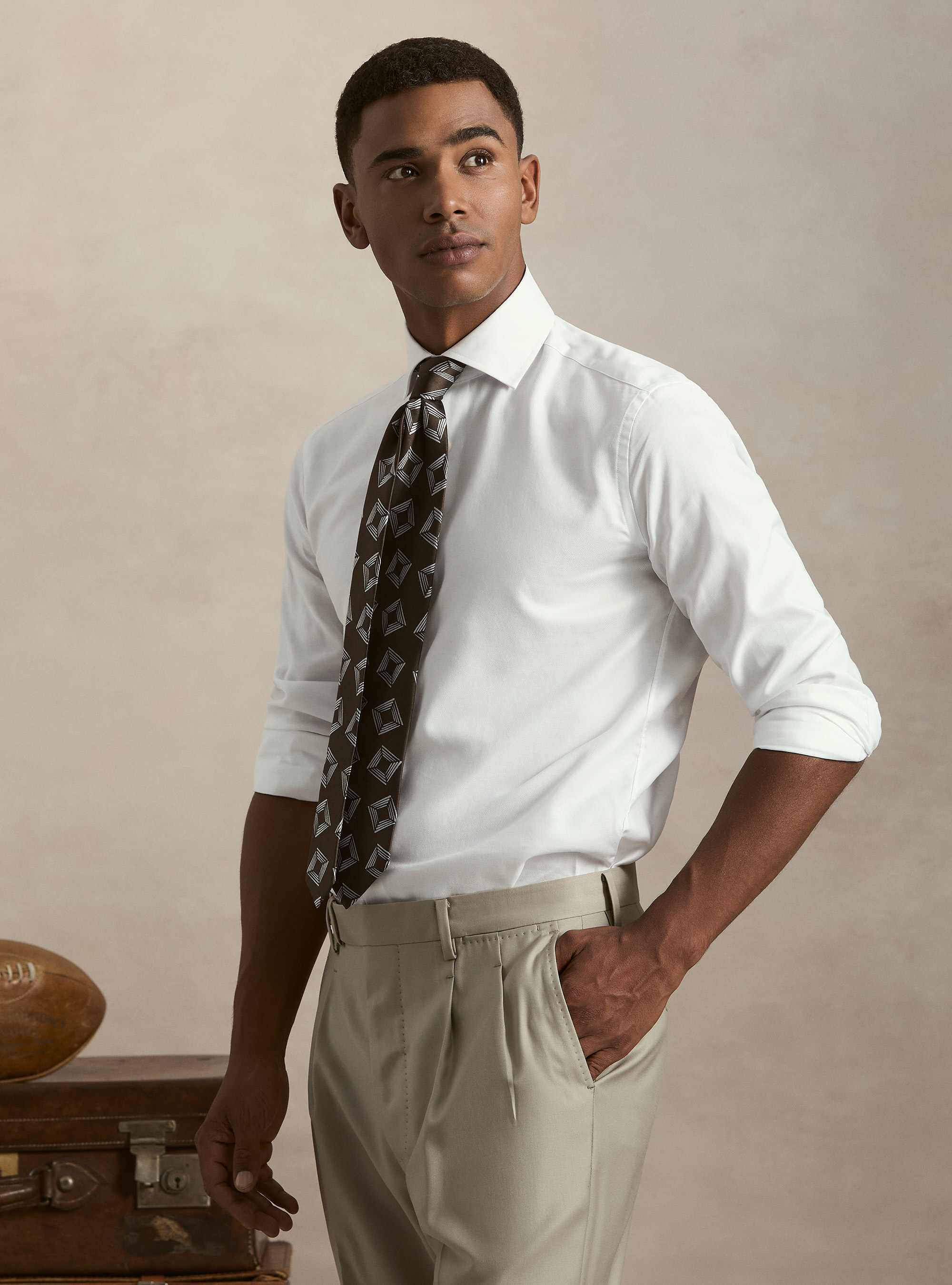 Oxford cotton shirt, WHITE