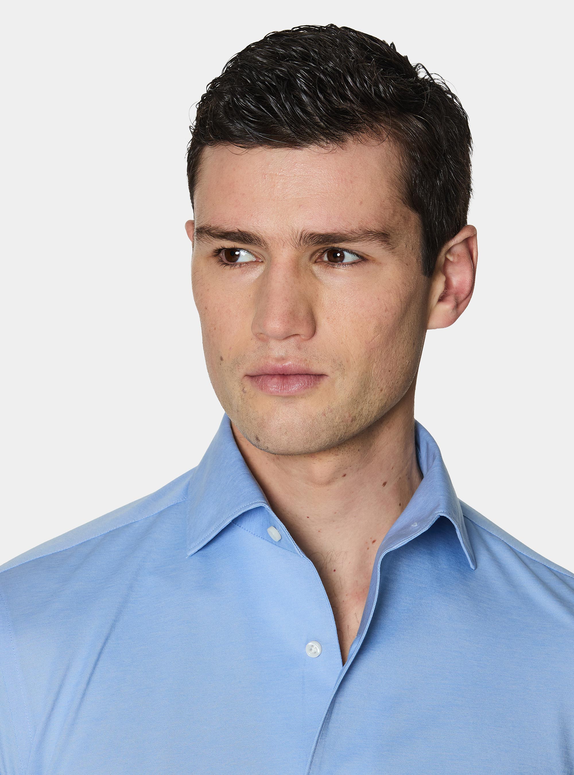 GT01 shirt in cotton blend jersey, LIGHT BLUE