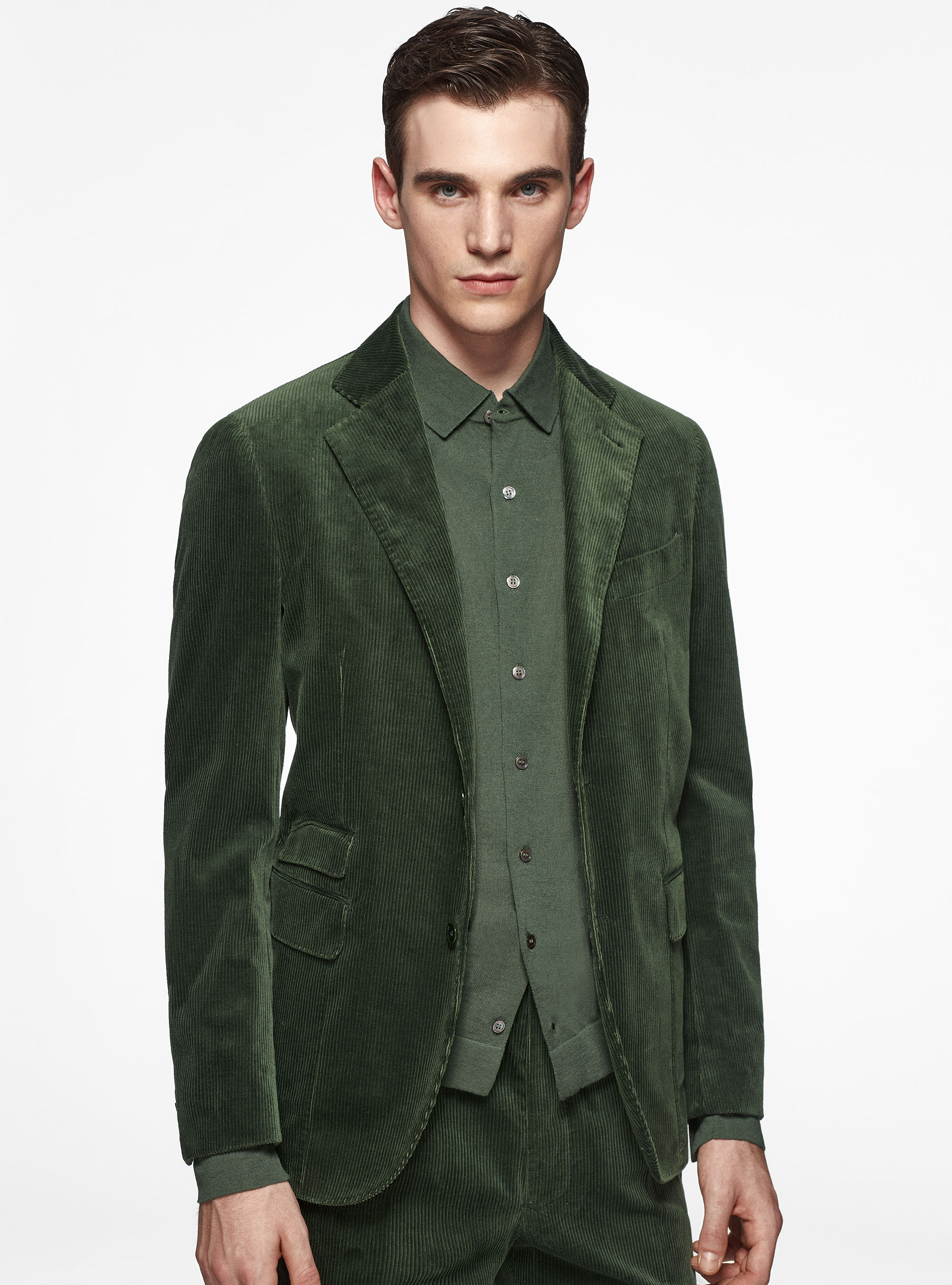 Duca Visconti di Modrone corduroy blazer, GREEN