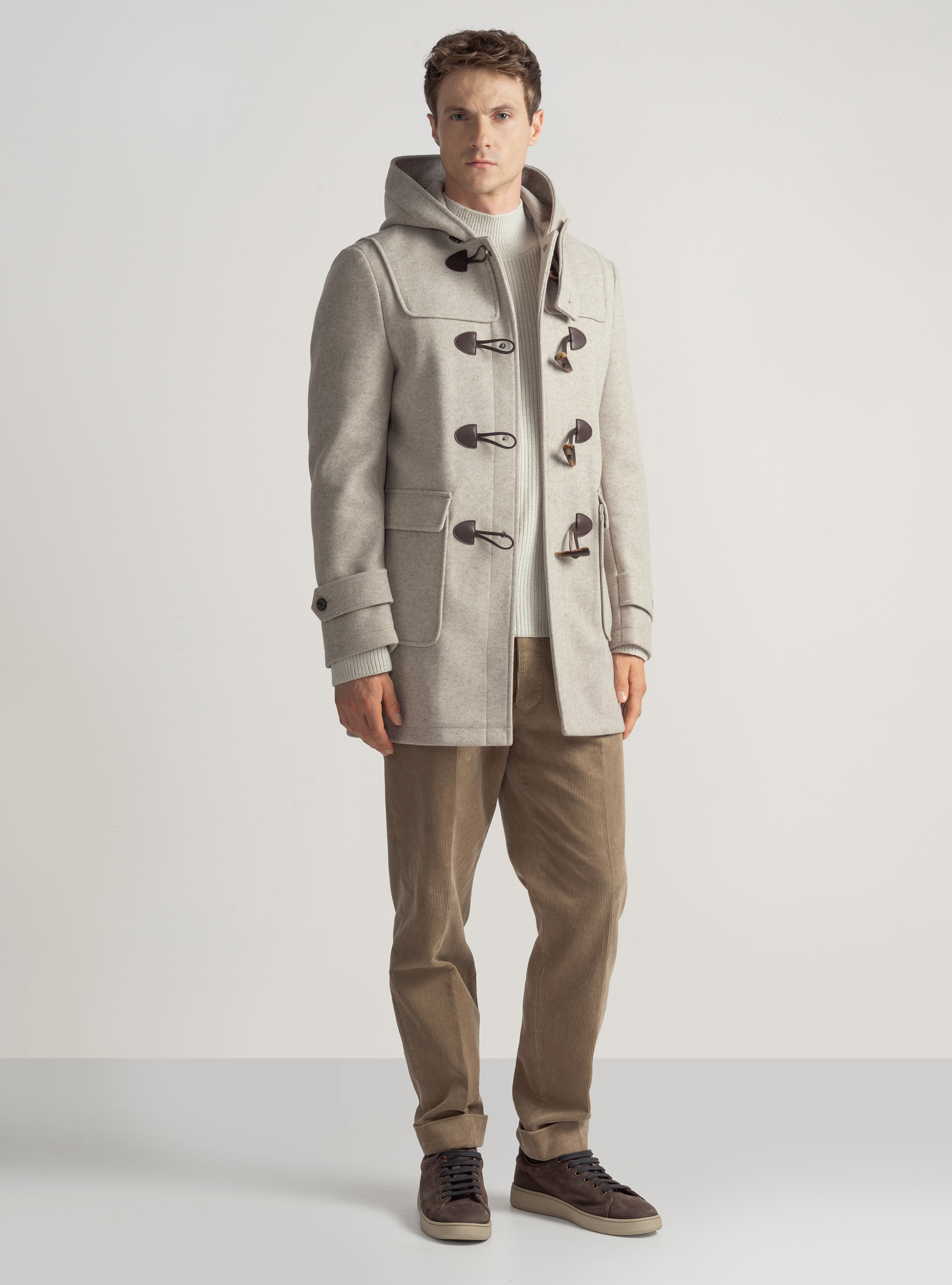 Basic wool-blend Montgomery, ECRU