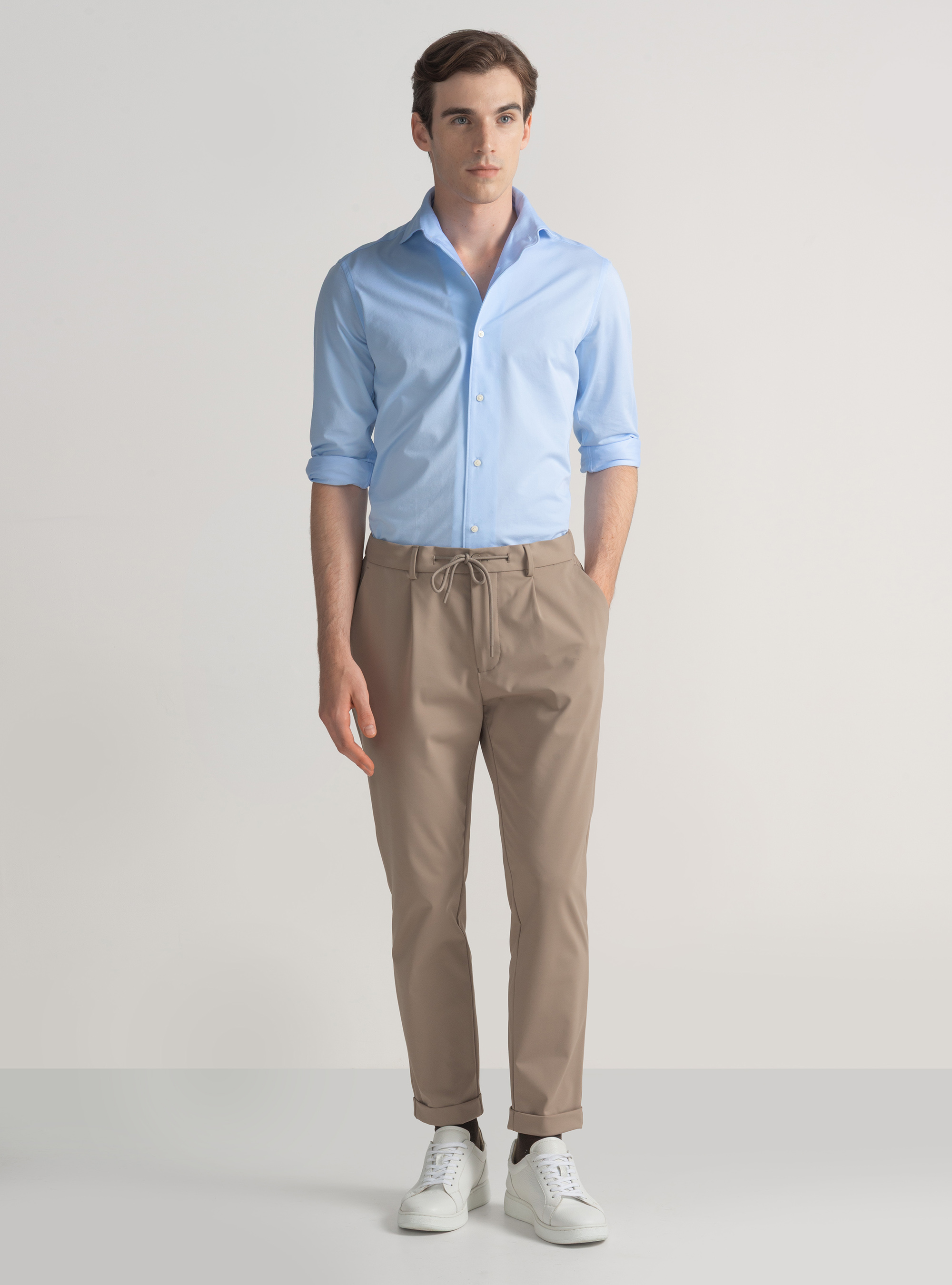 Pantal&oacute;n GT01 de nailon el&aacute;stico, BARRO