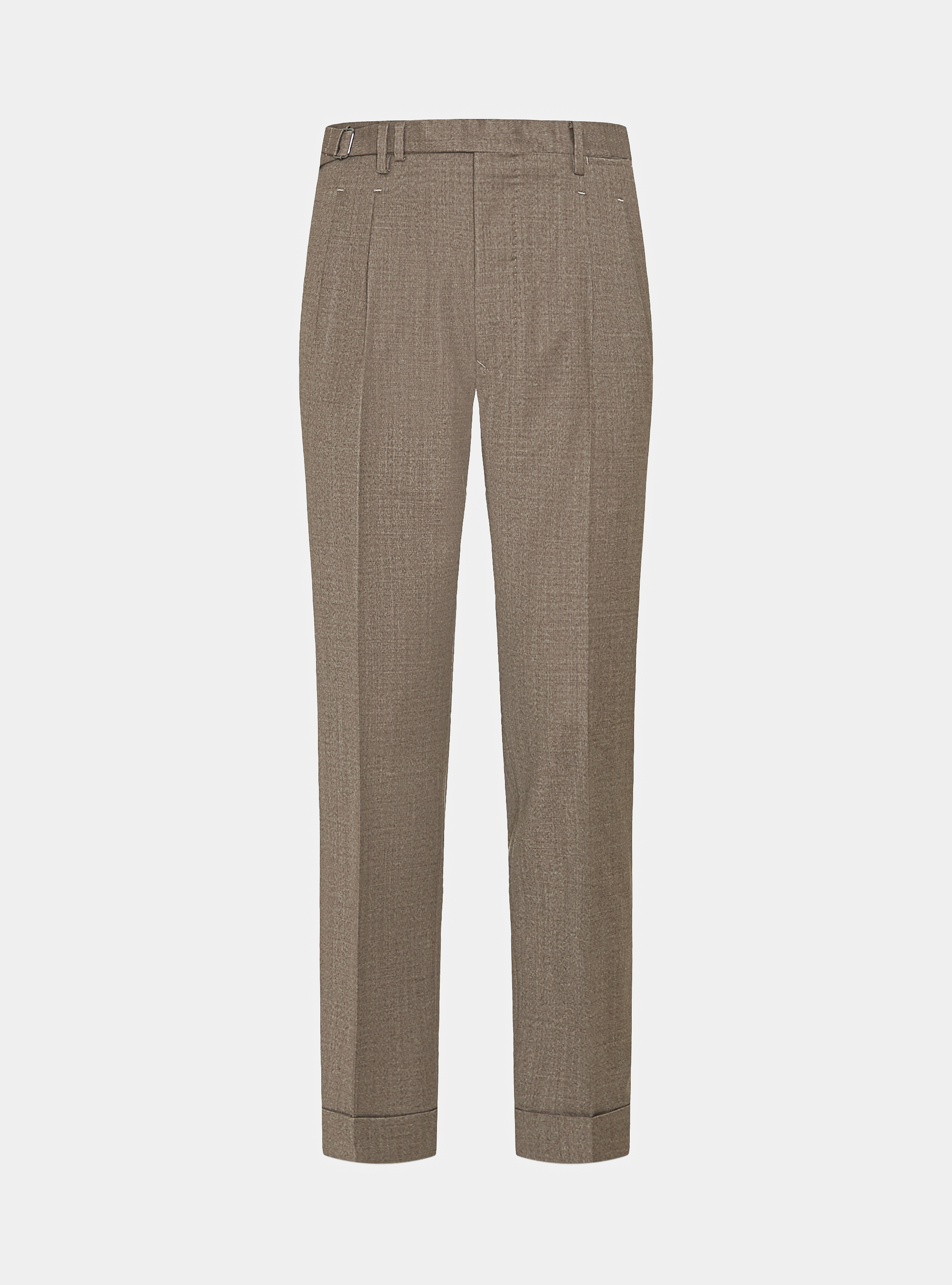 Vitale Barberis Canonico wool pleat trousers, SAND