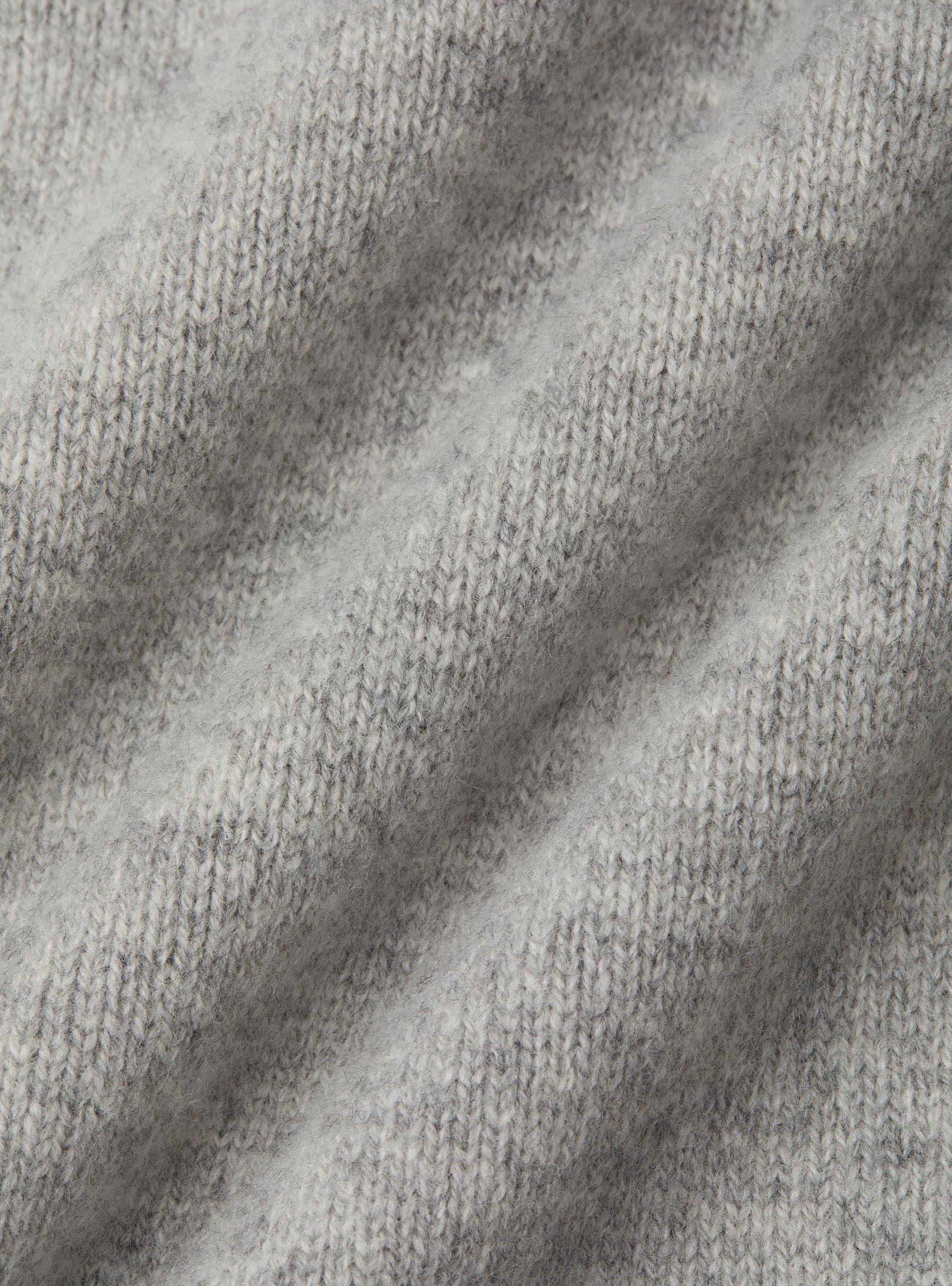 Crew-neck sweater in a wool and cashmere blend, LIGHT GREY MELANGE