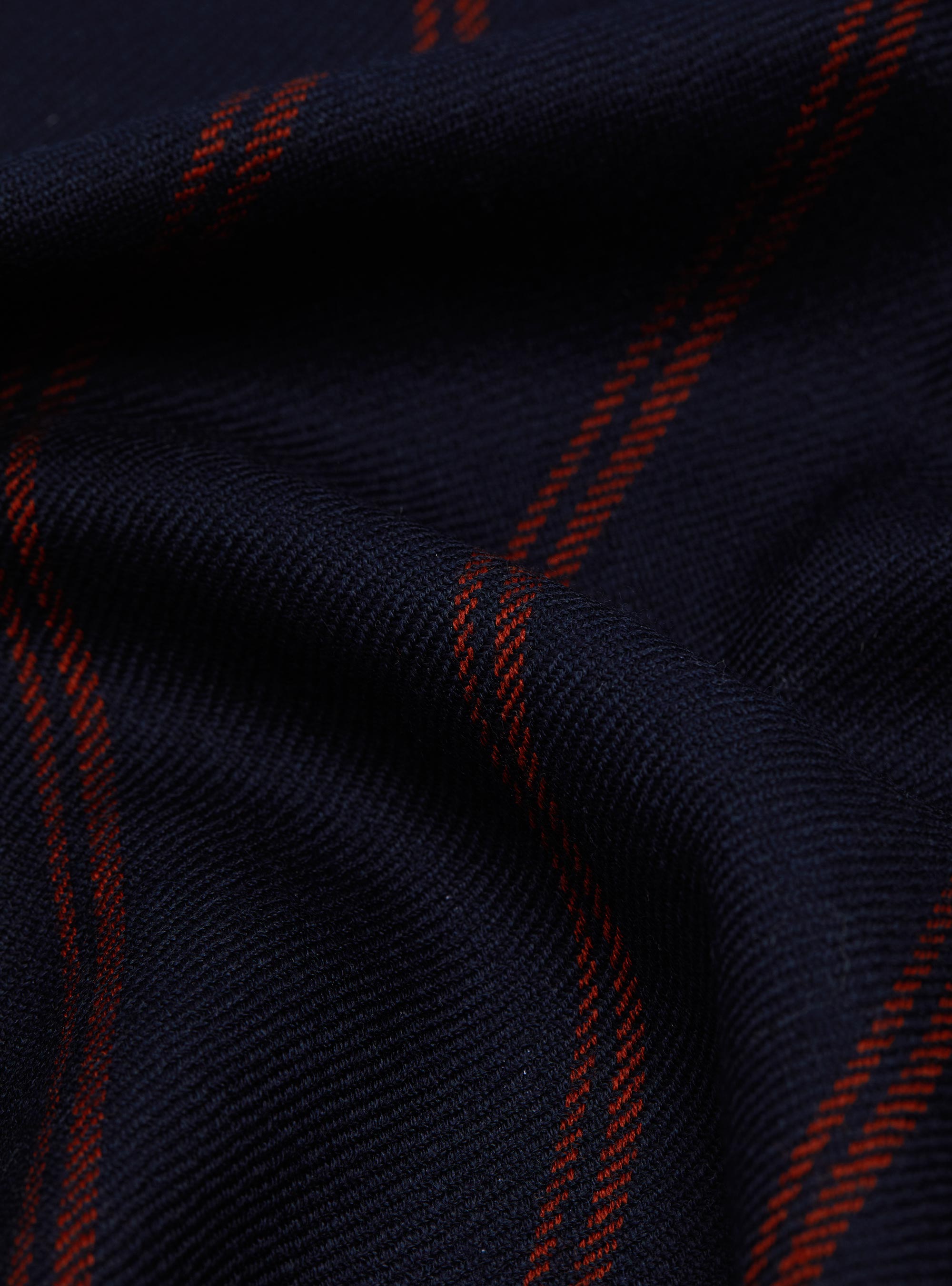 Sciarpa in lana a righe, NAVY/BORDEAUX B054