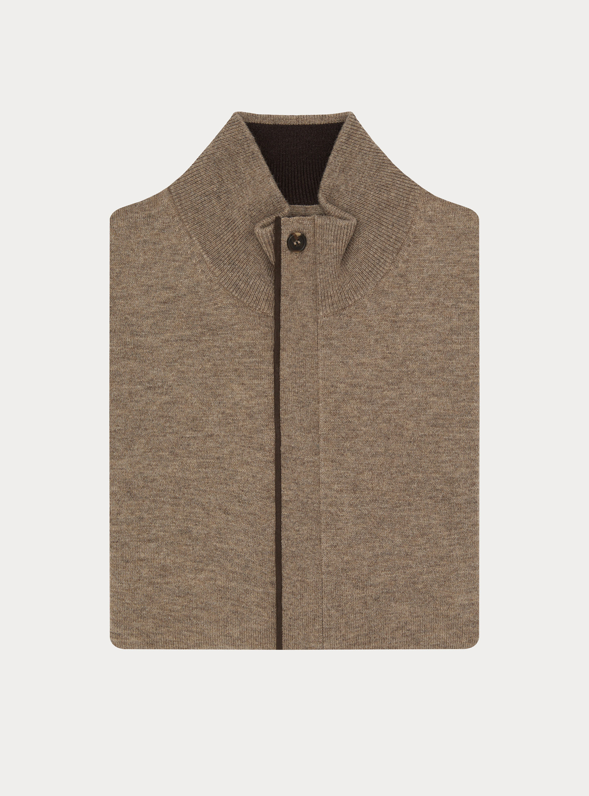 Cardigan con zip in maglia in lambswool e cashmere, FANGO